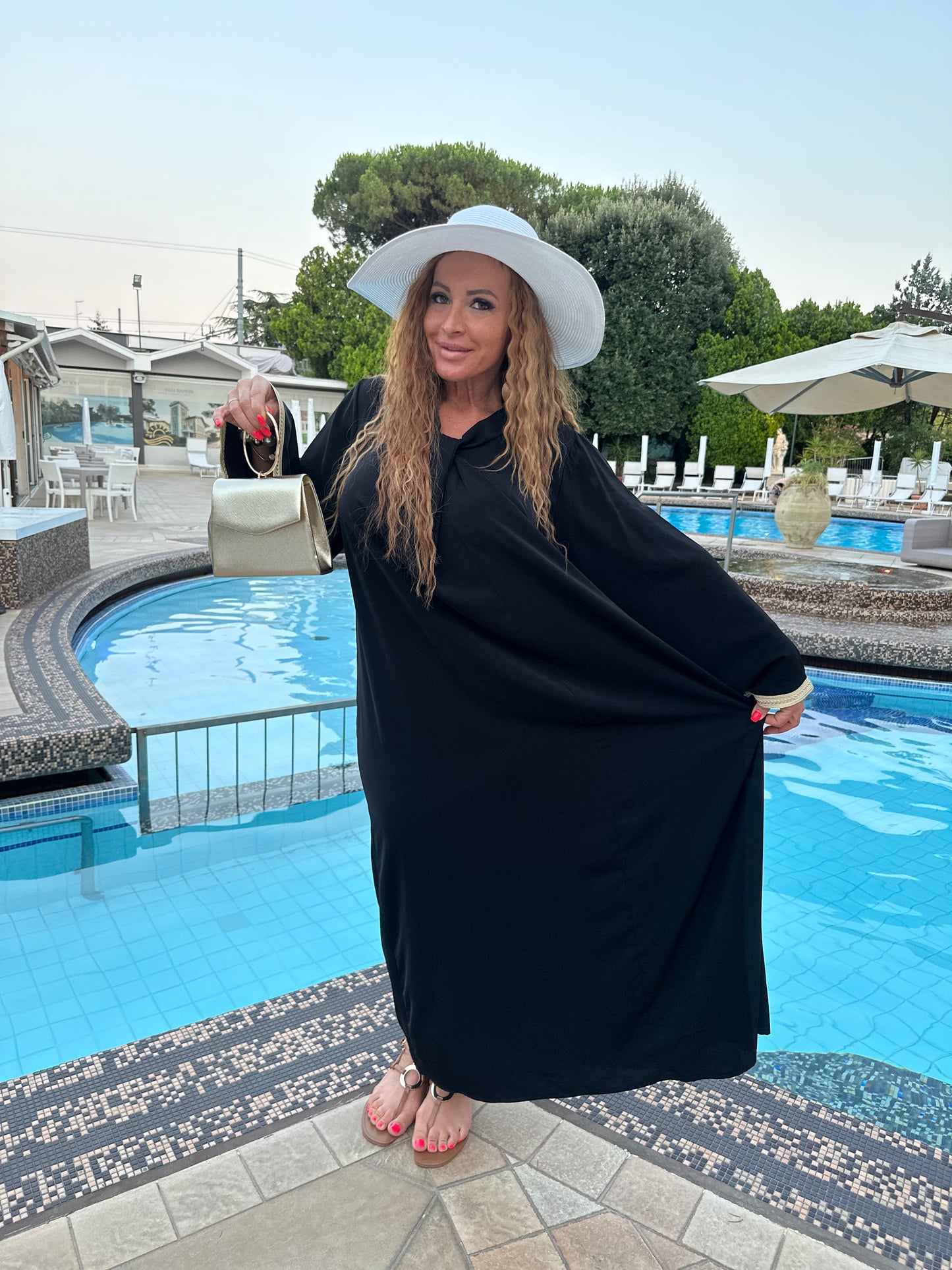 GOLDY HAND black evening dress