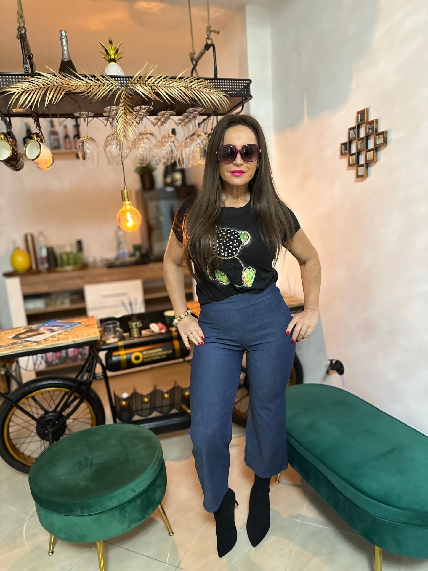 AMY elasztikus kék farmer nadrág - BELADY