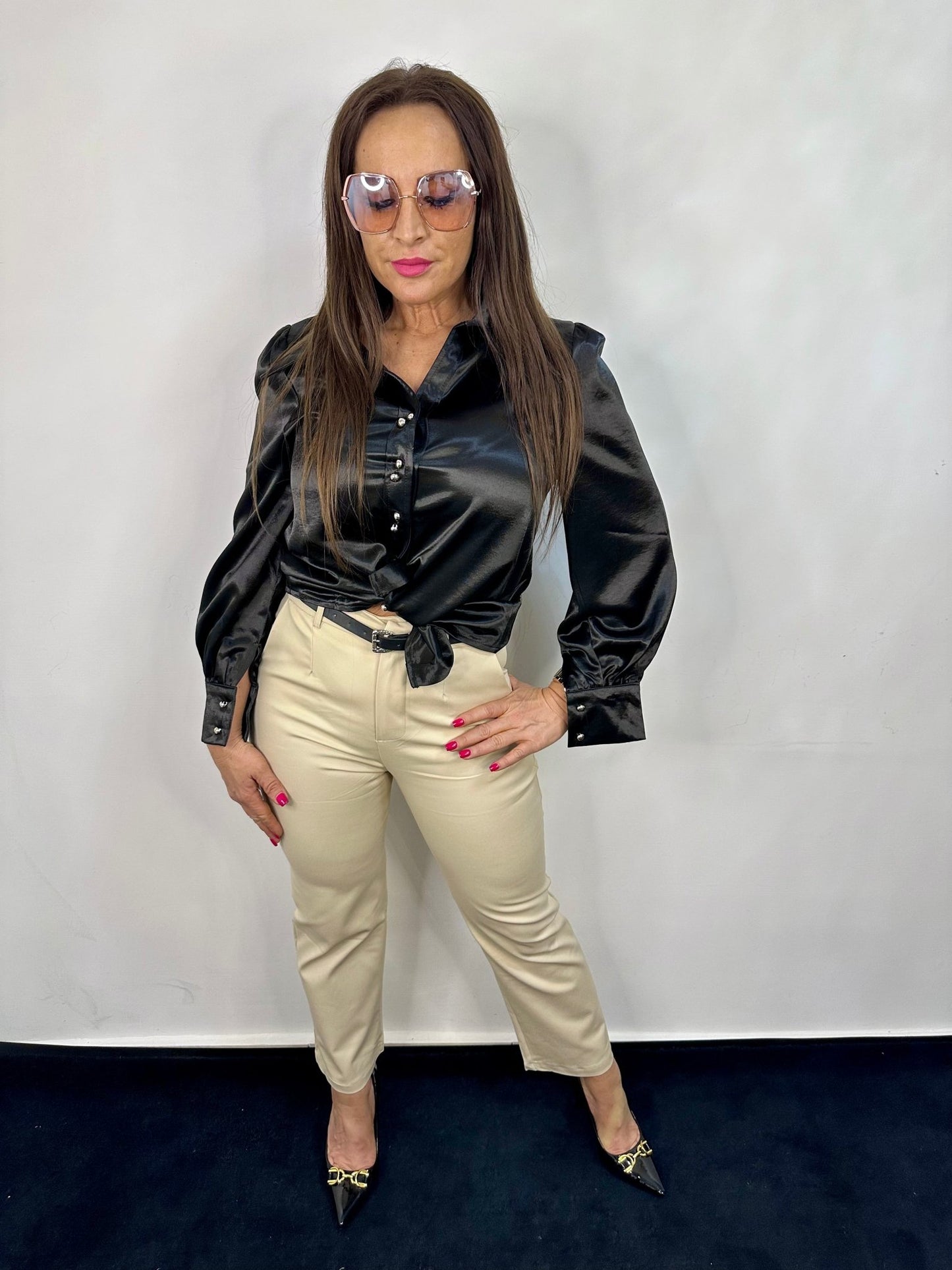 ARIANA fekete ing, blúz, felső - BELADY