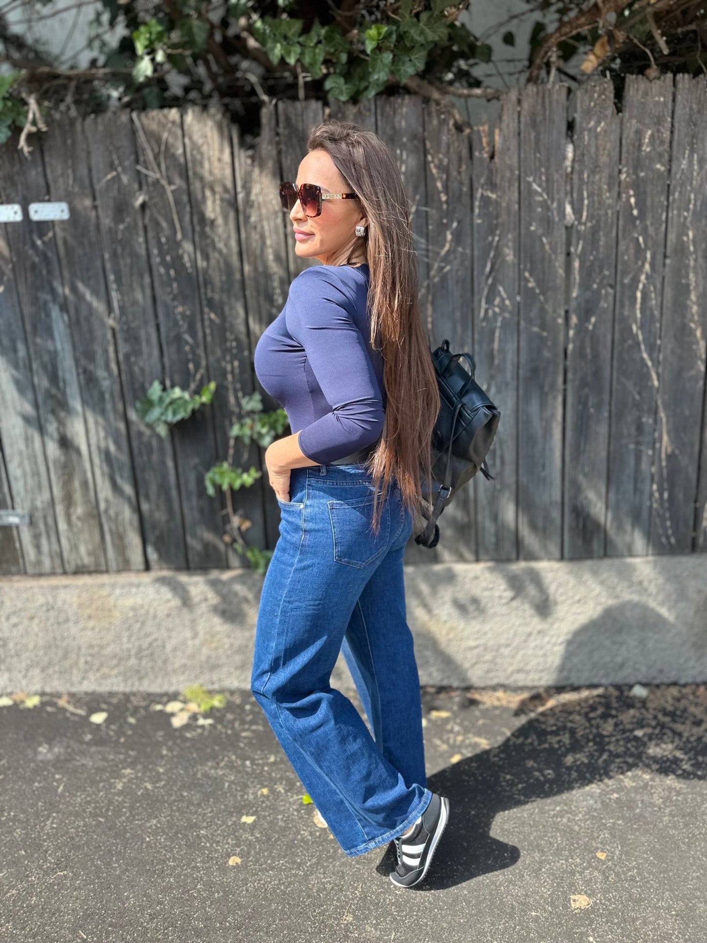 BARBARA hosszú sötét kék felső / body - BELADY