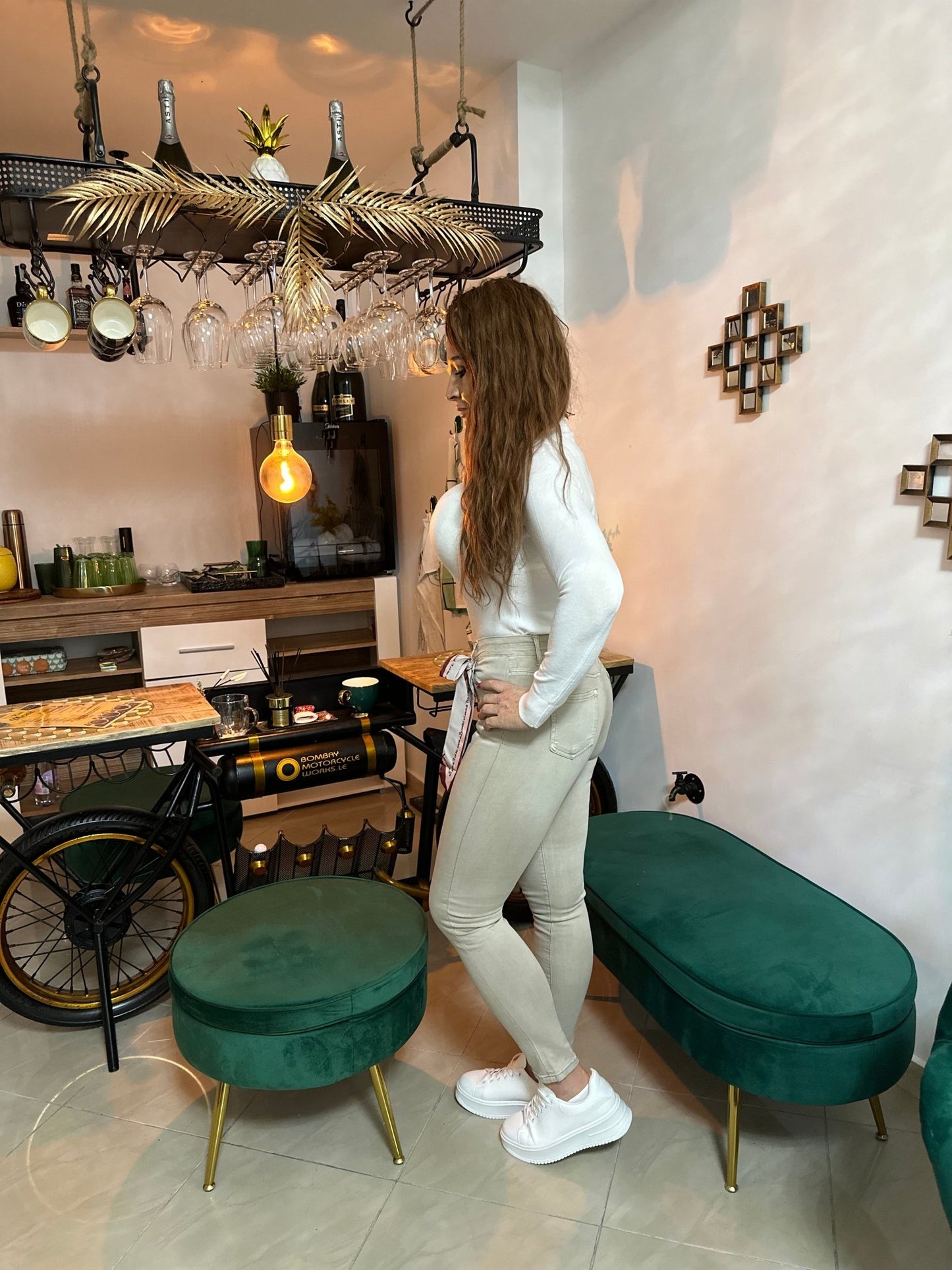 BIANCA fehér garbó pulóver - BELADY