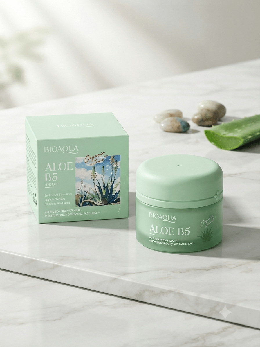 Bioaqua Aloe B5 Hydrate – Aloe verás és provitamin B5-ös hidratáló és tápláló arckrém - BELADY