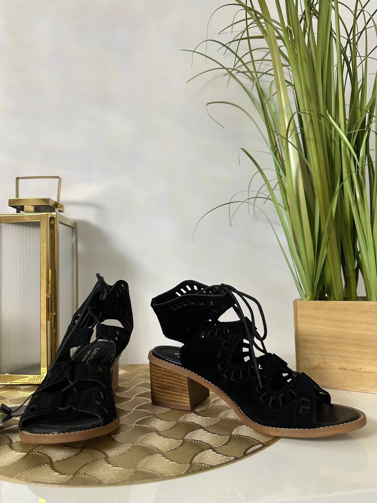 CARVELA fekete velúr magas talpú szandál (EU36 - os) - BELADY