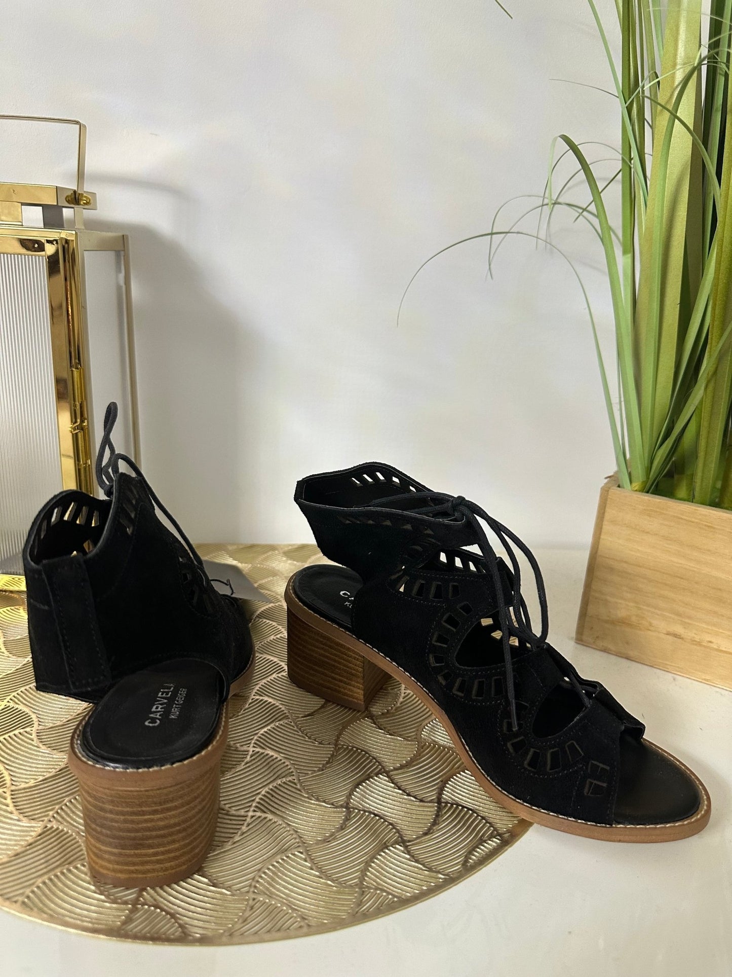 CARVELA fekete velúr magas talpú szandál (EU36 - os) - BELADY