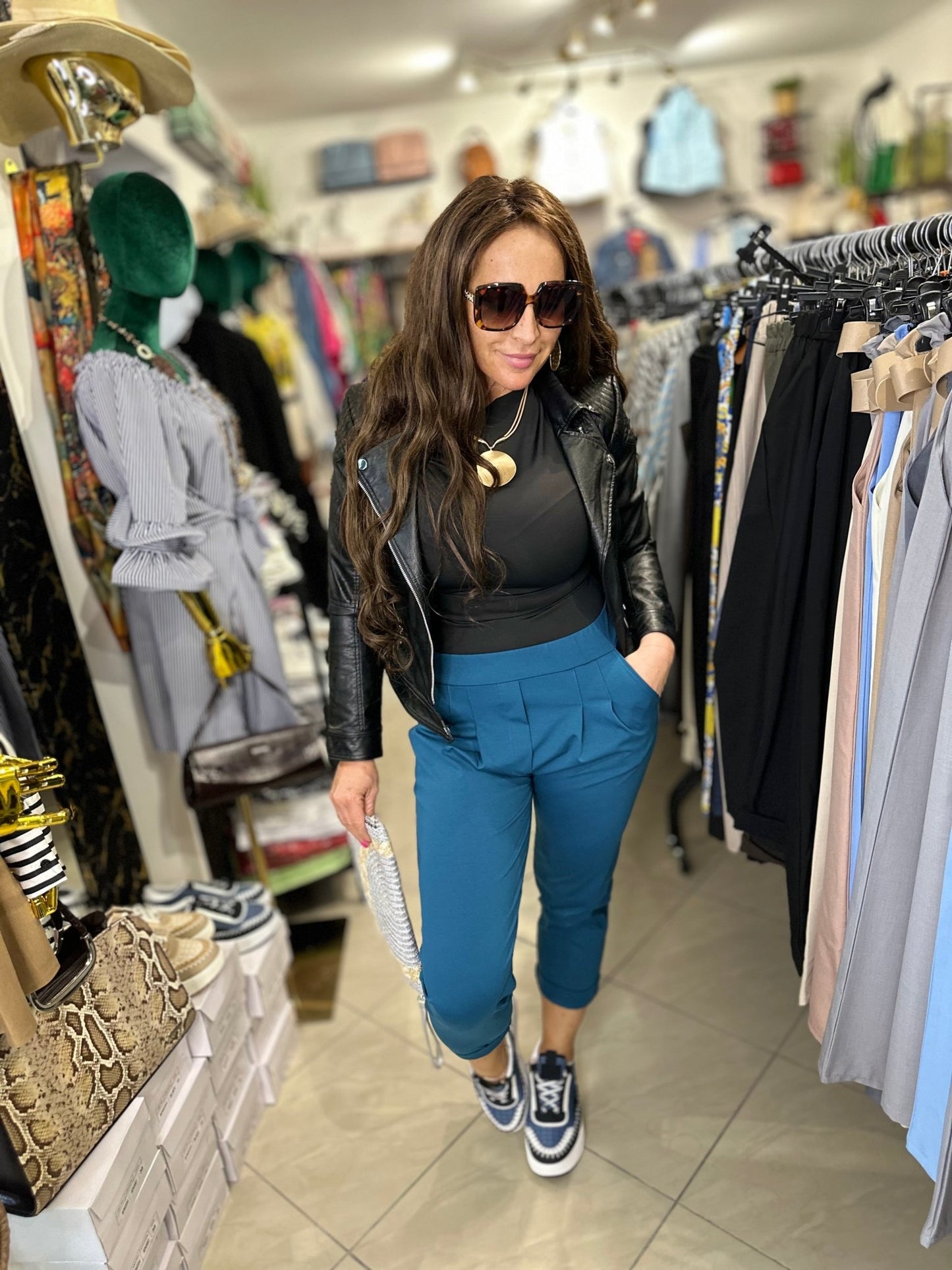 CIPRUS fekete kék sport cipő - BELADY