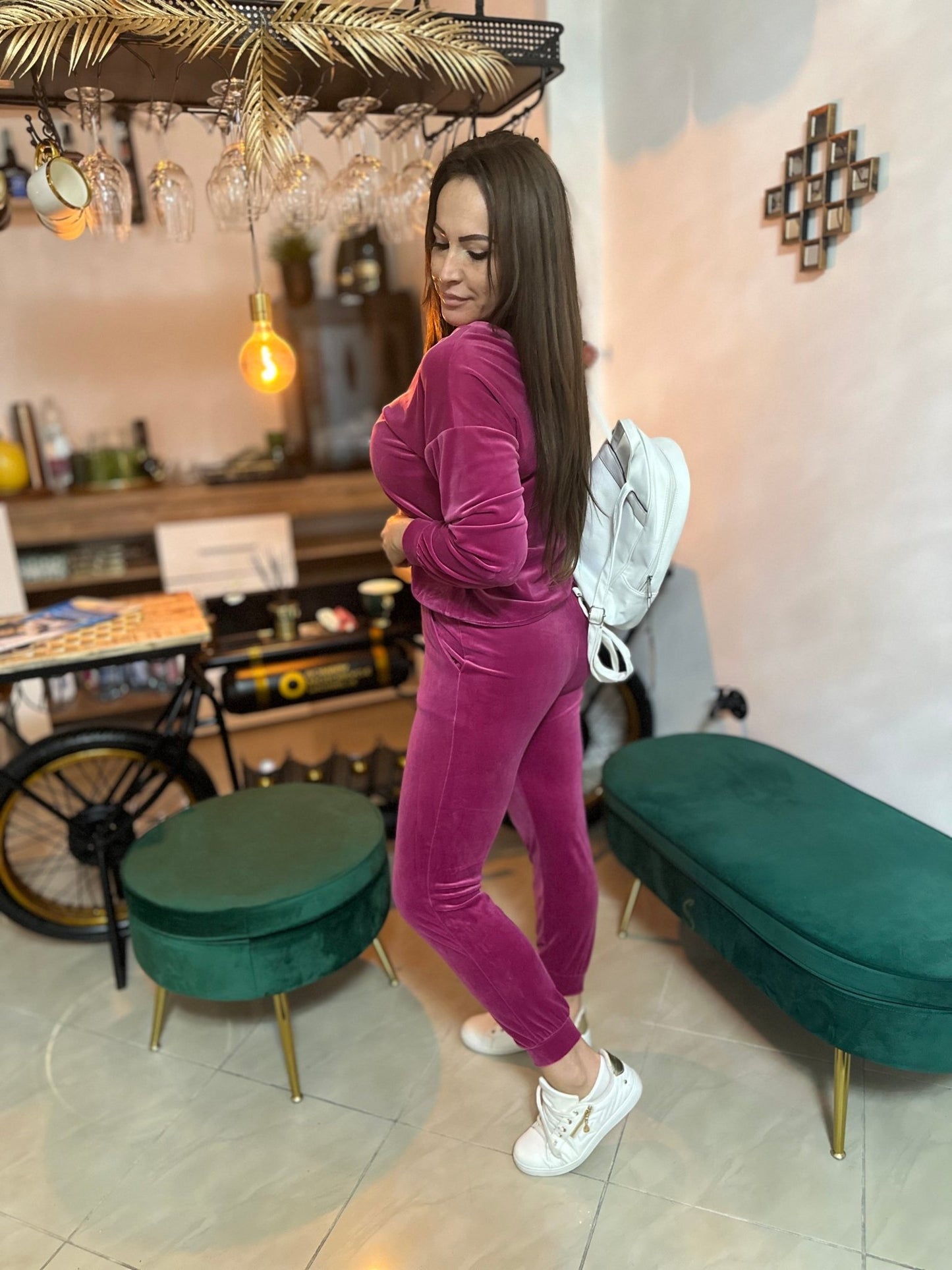 DANIELLE sötét pink színű melegítő szett - BELADY