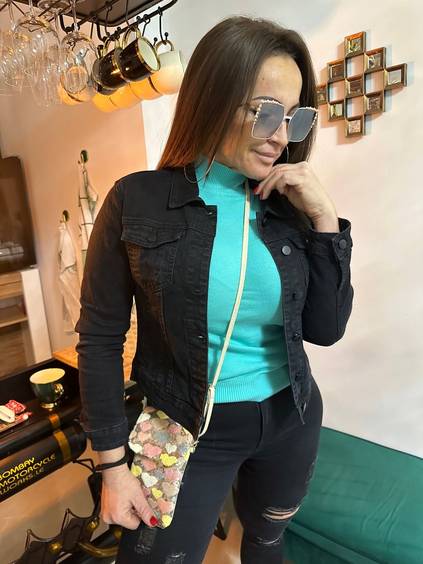 DORCA fekete farmer kabát - BELADY