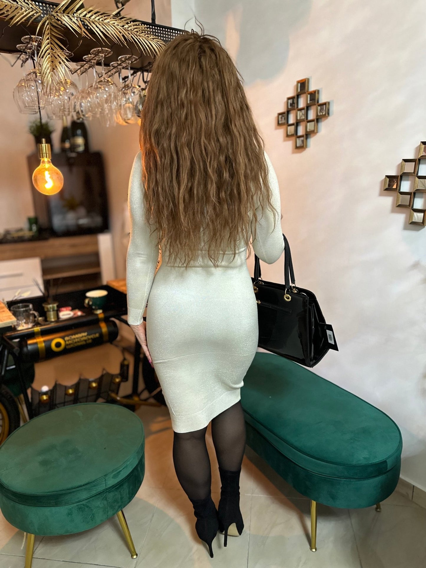 ELDA garbós bézs ruha - BELADY