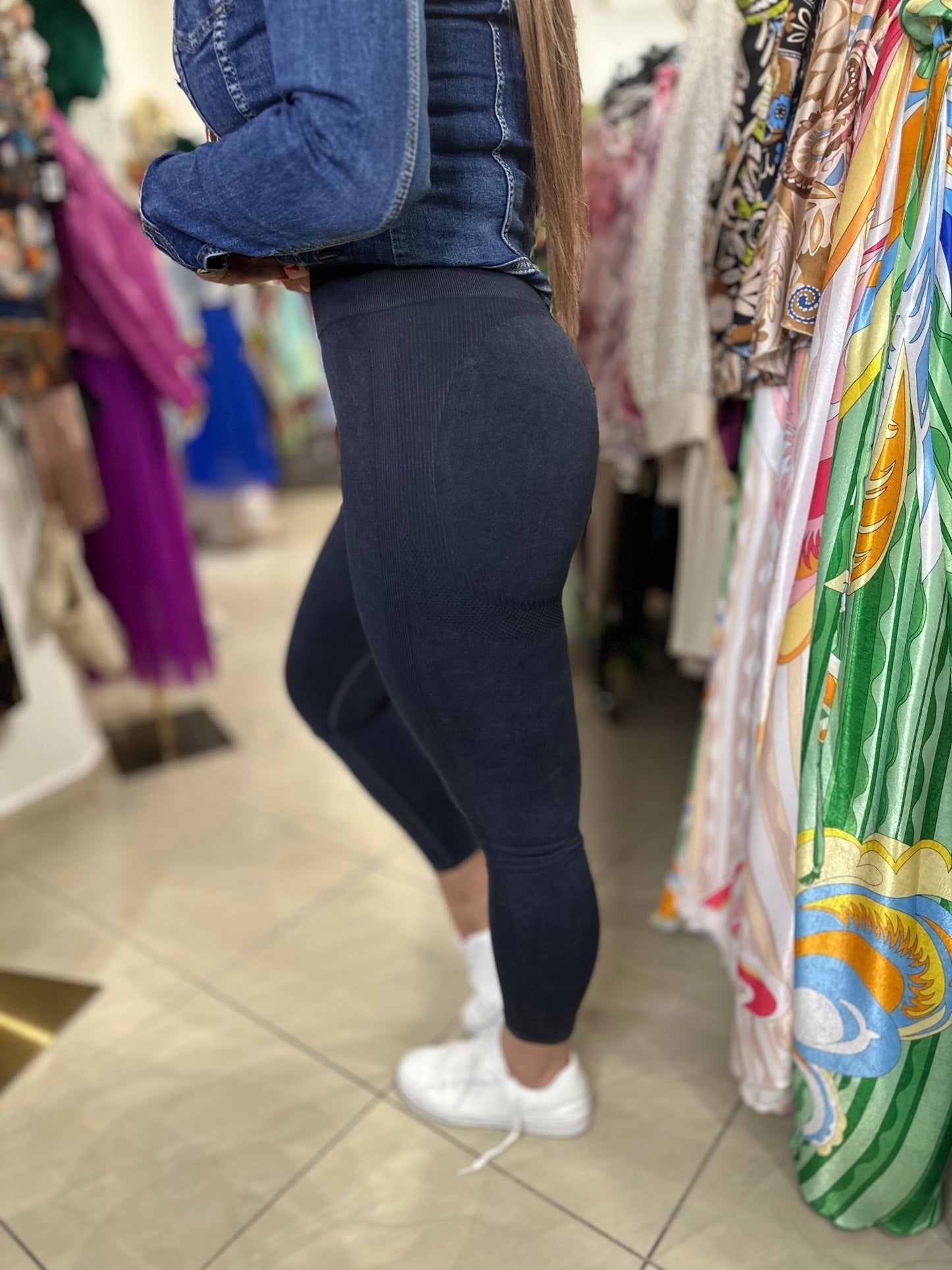 FITTLADY fekete alakformáló fitness edző nadrág - BELADY