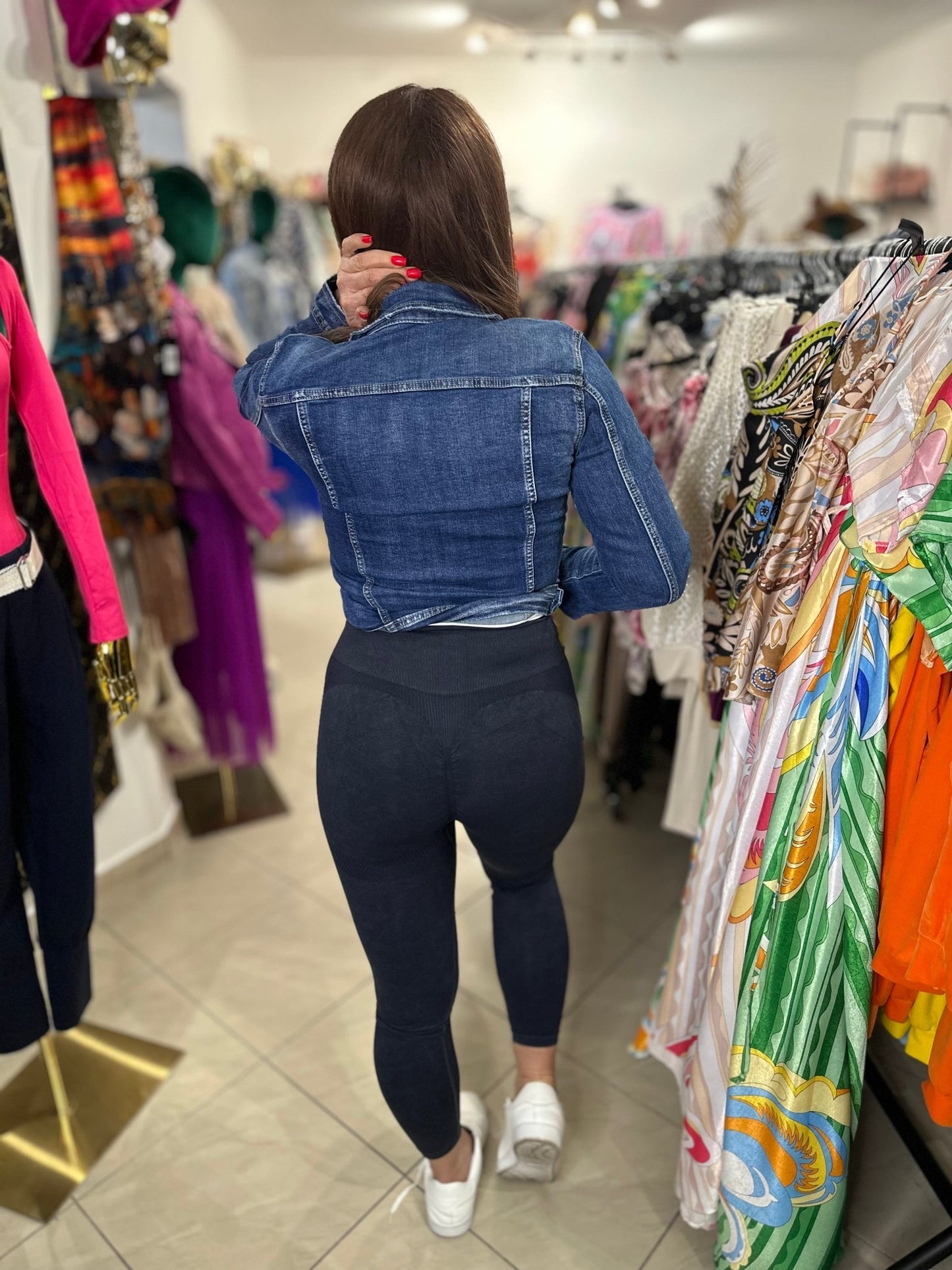 FITTLADY fekete alakformáló fitness edző nadrág - BELADY