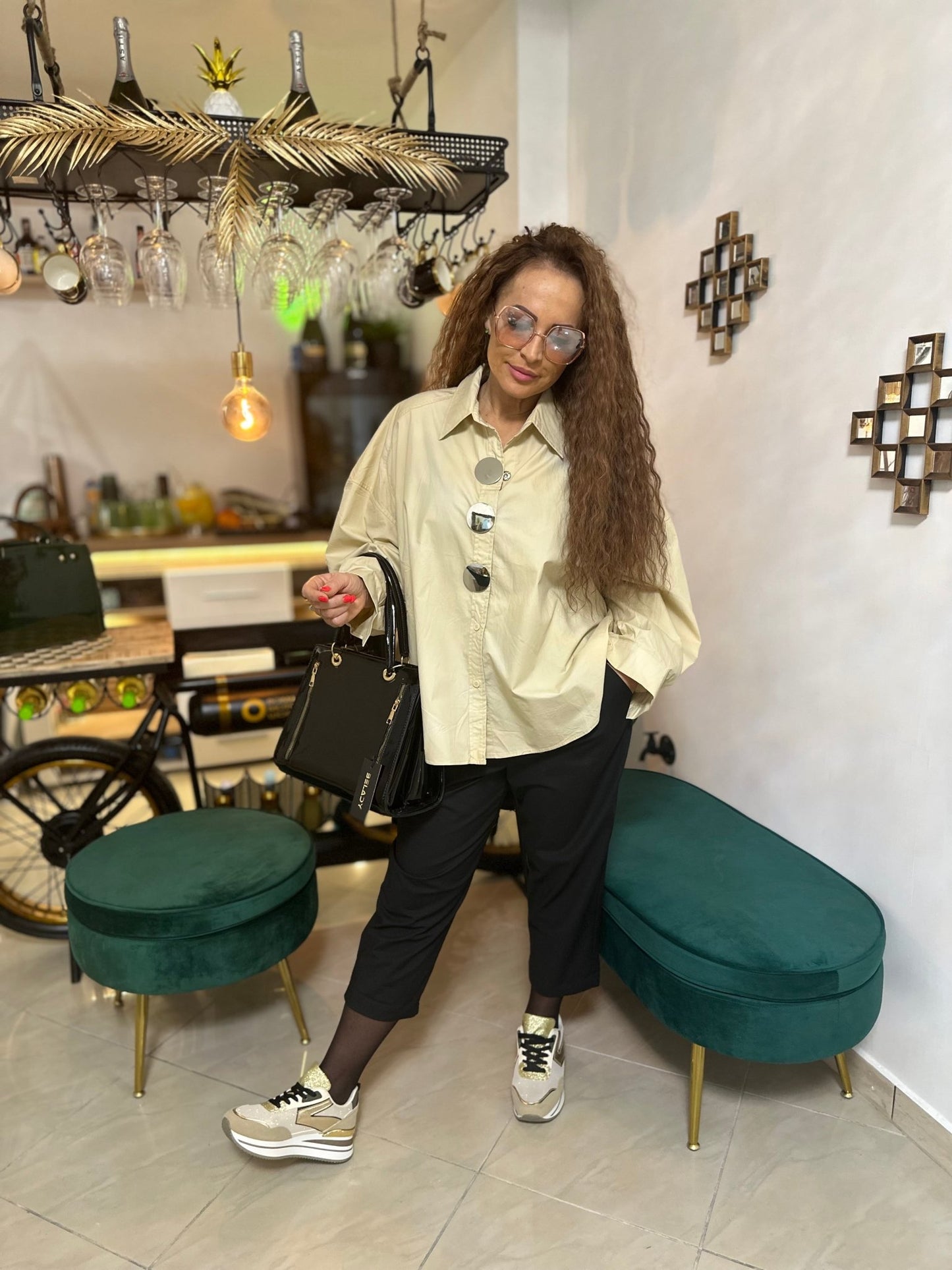 FLORENZIA bézs különleges ing - BELADY