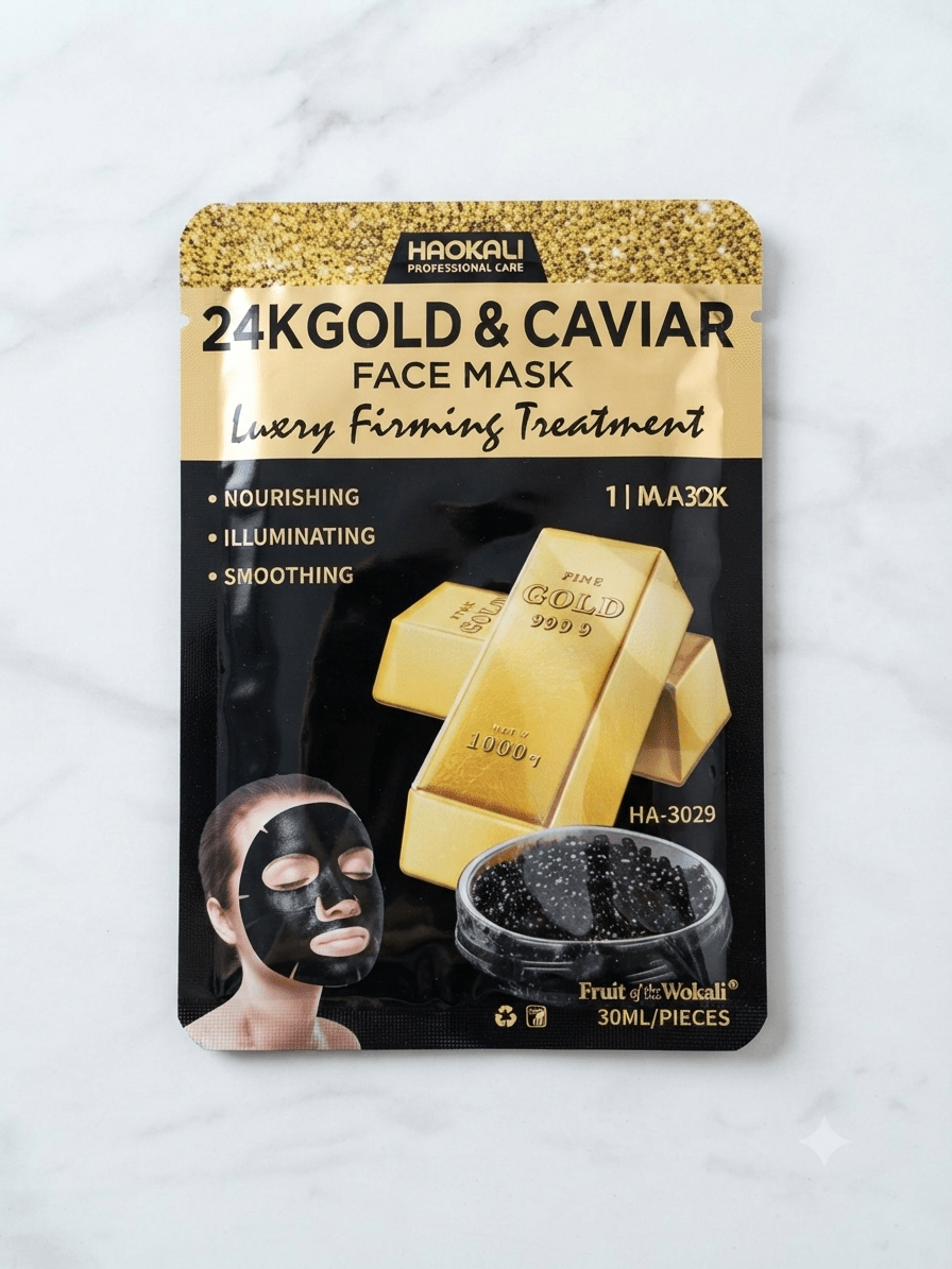 Haokali 24K Gold & Caviar Face Mask – Luxus Feszesítő Arcmaszk - BELADY