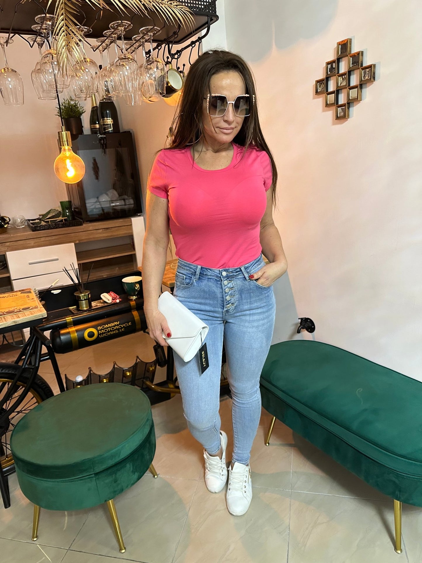 ILDI pink/rózsaszín basic rövidujjú póló - BELADY