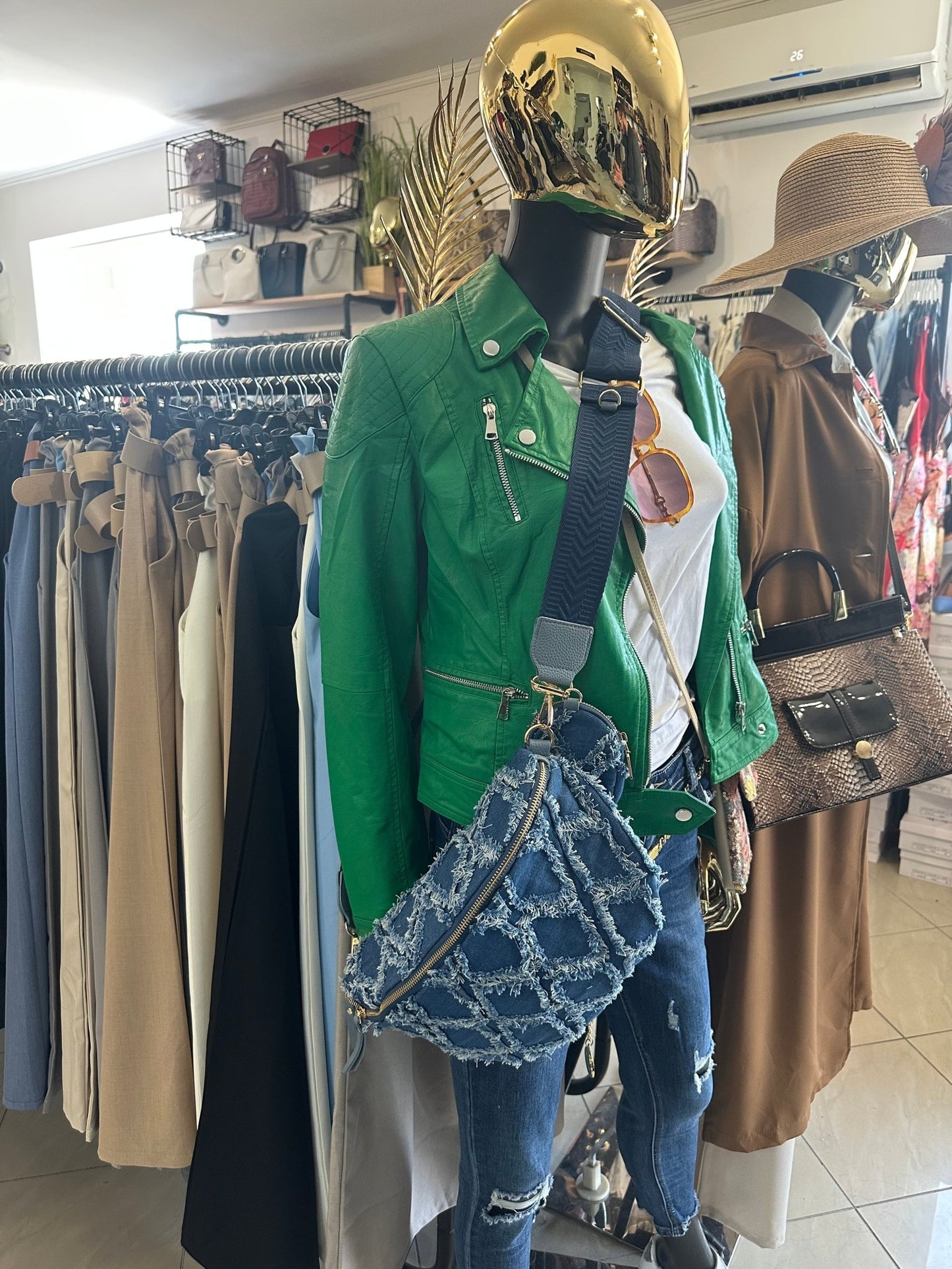 INEZ sötétkék farmer öv táska - BELADY