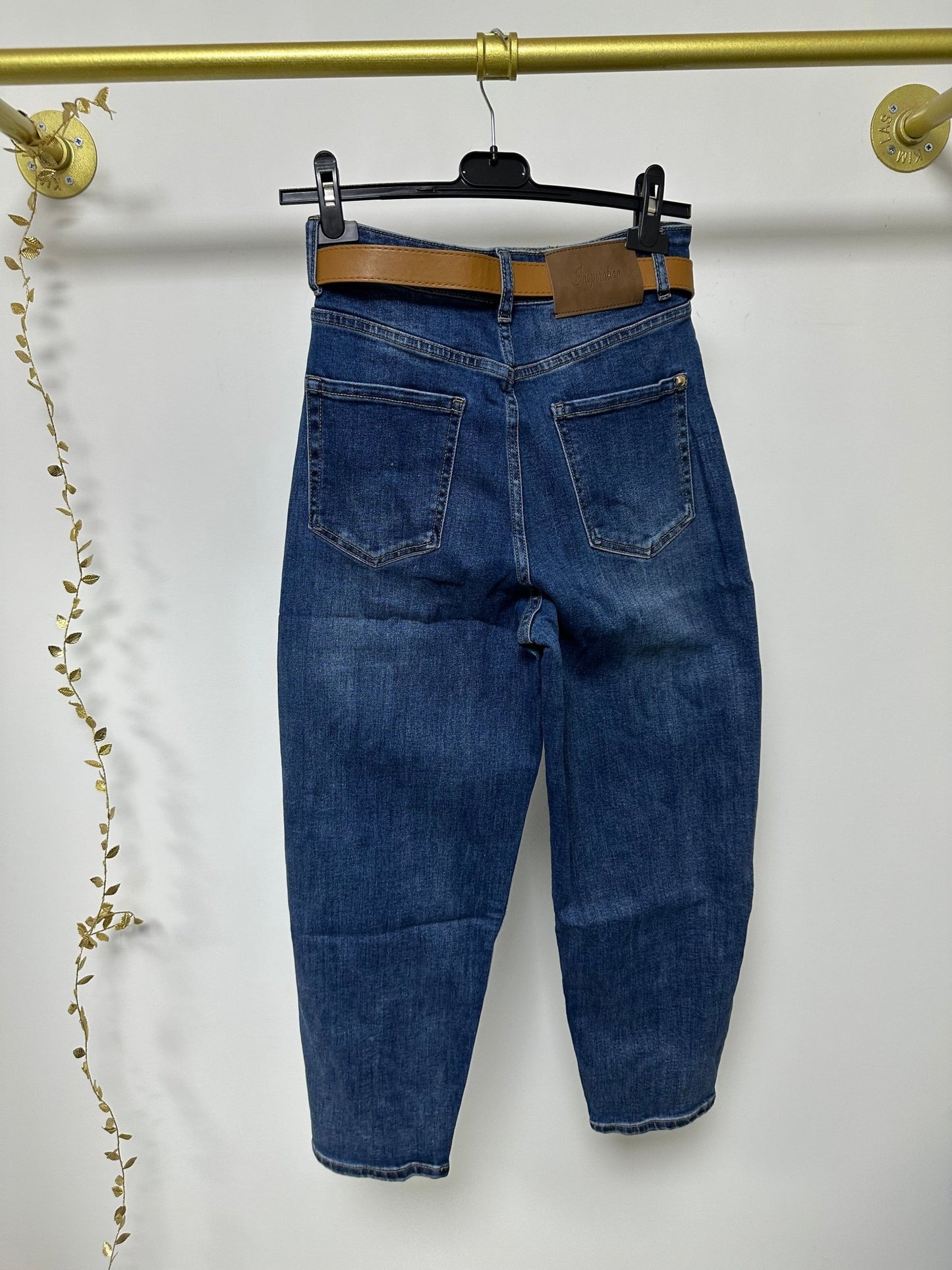 LUNA elasztikus baggy farmer nadrág övvel - BELADY