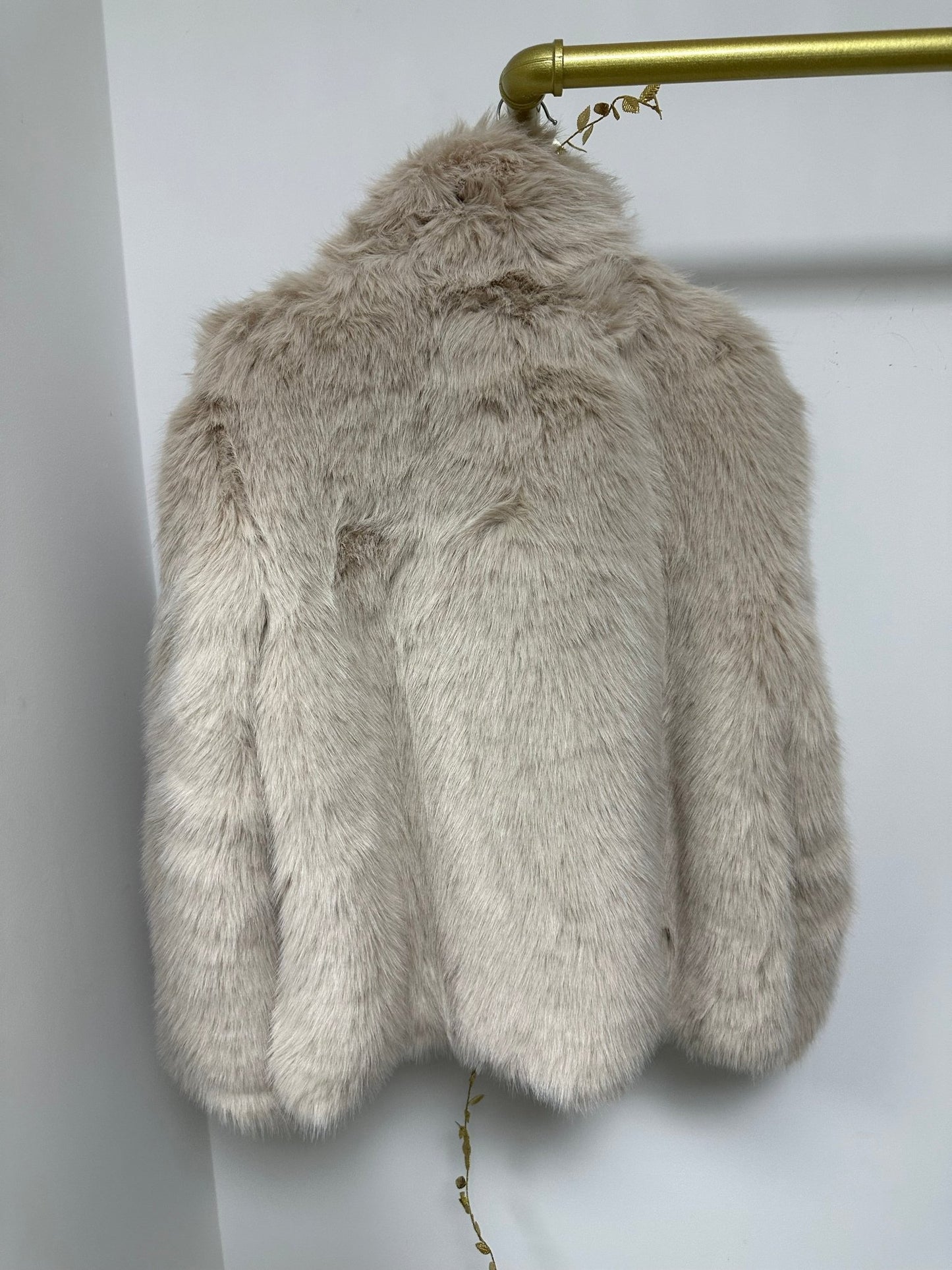 MADAM bézs szőrme bunda kabát - BELADY