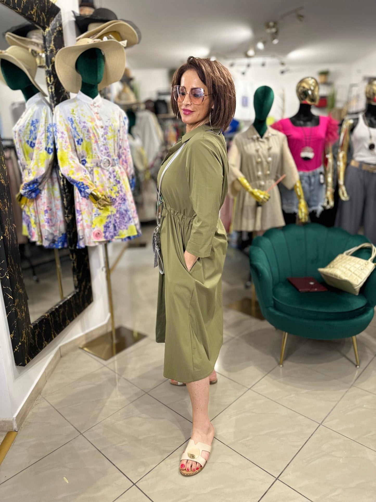 MILADY khaki különleges ingruha - BELADY