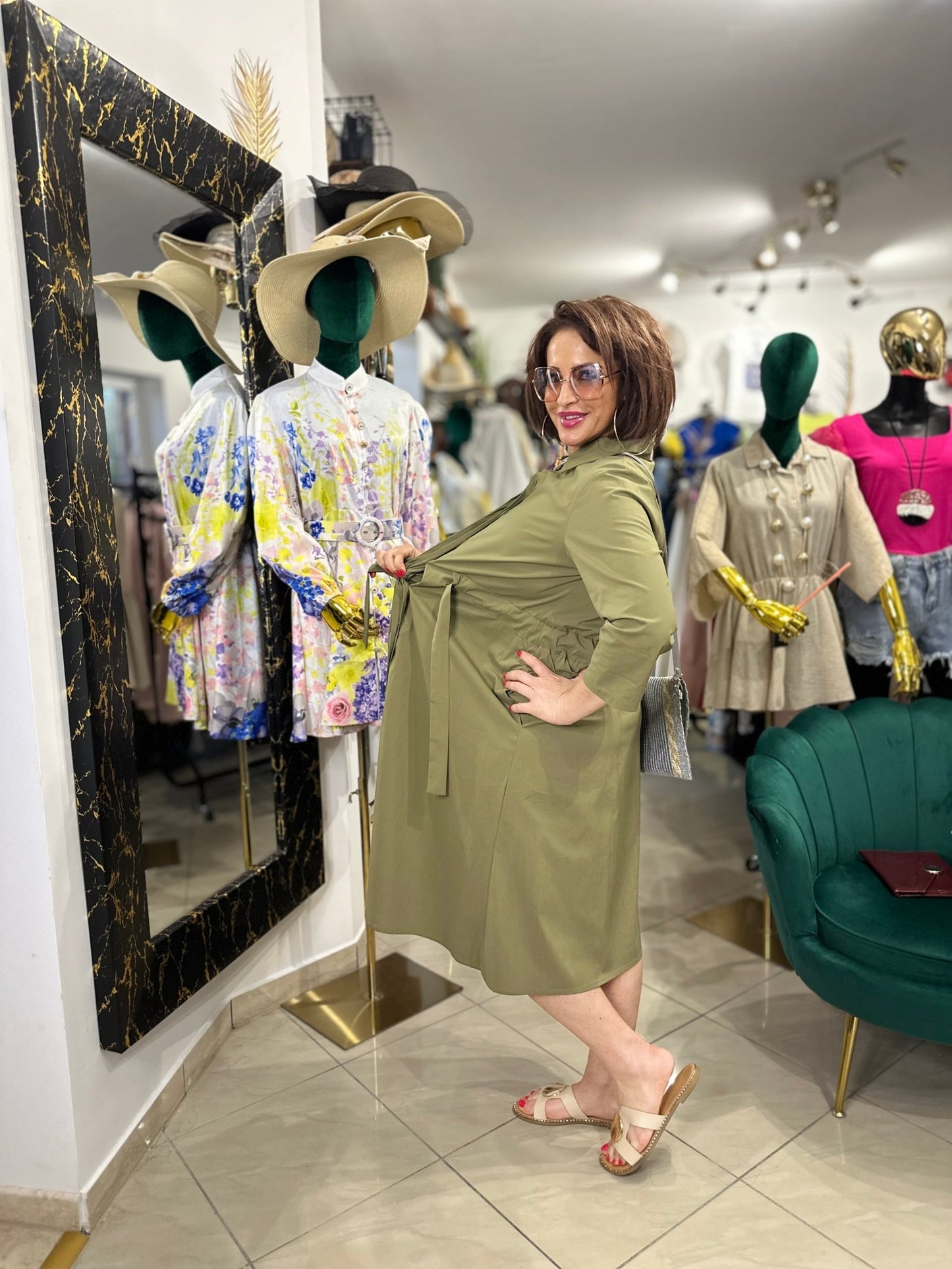 MILADY khaki különleges ingruha - BELADY