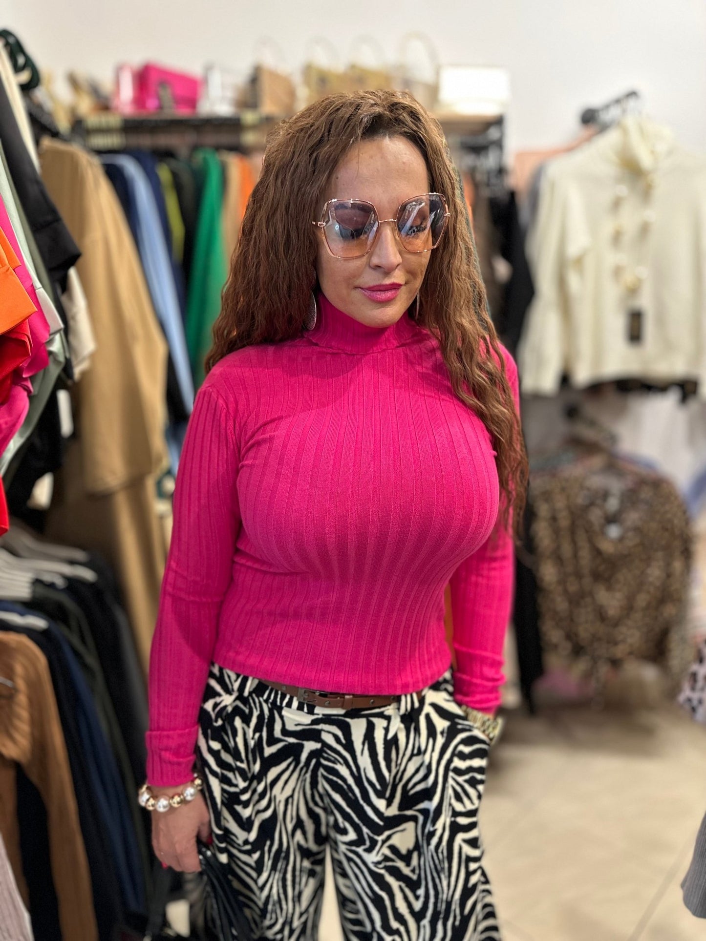 MONA pink garbó pulóver - BELADY