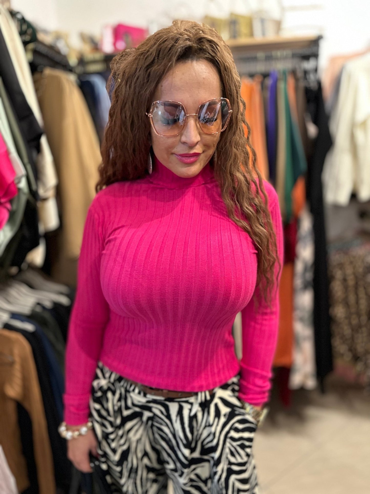 MONA pink garbó pulóver - BELADY