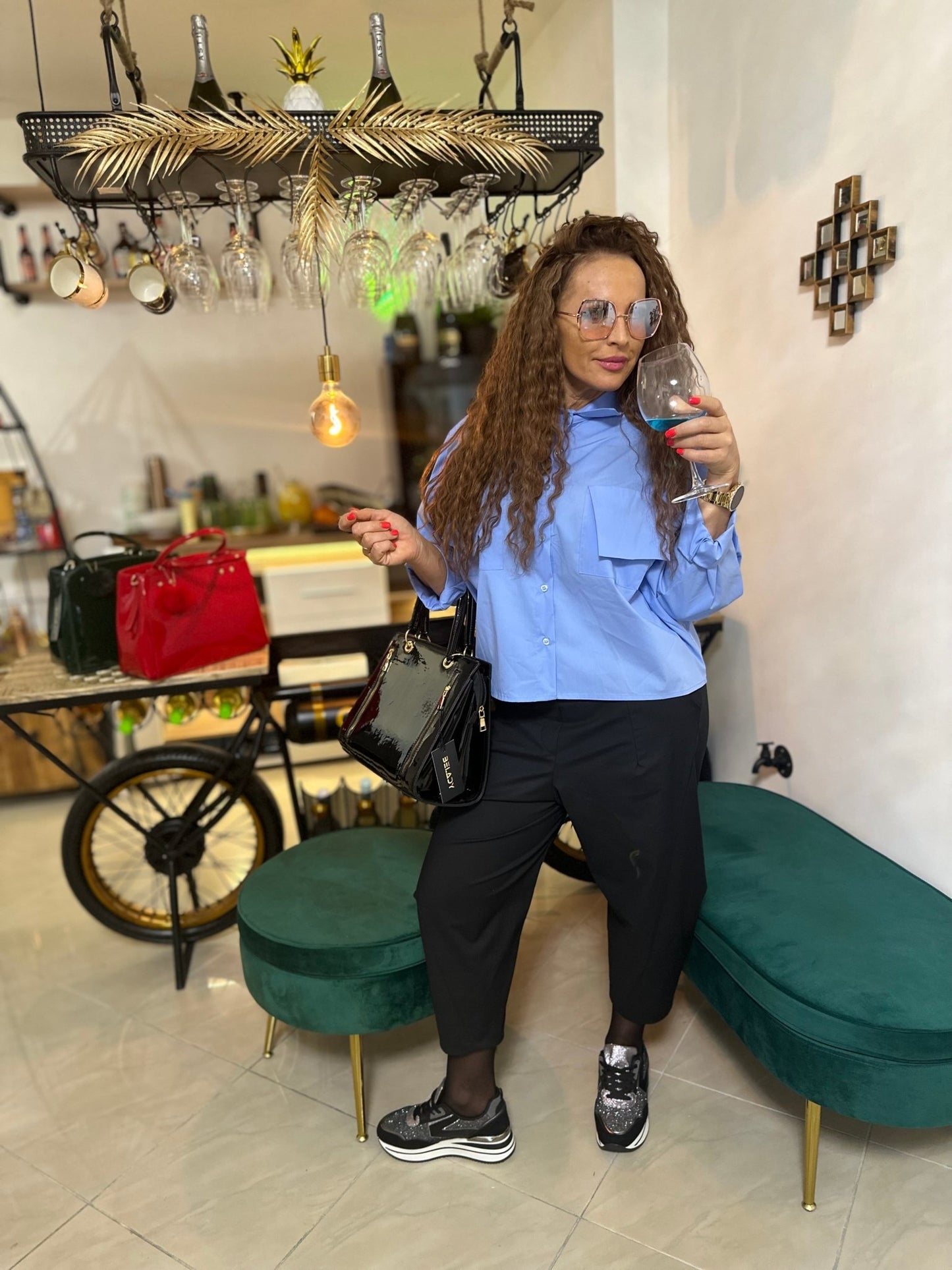 NANCY kék egyedi ing - BELADY