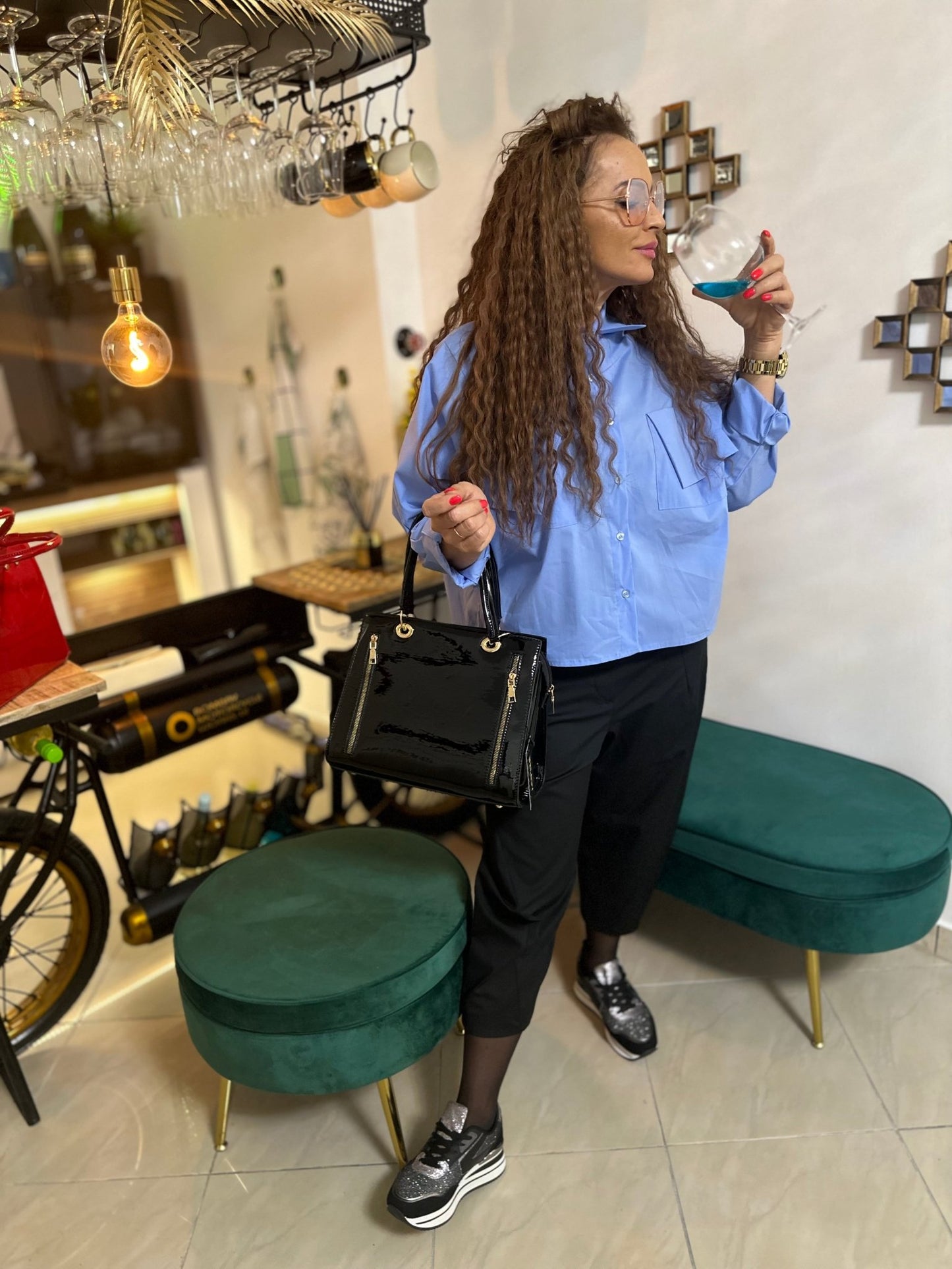 NANCY kék egyedi ing - BELADY
