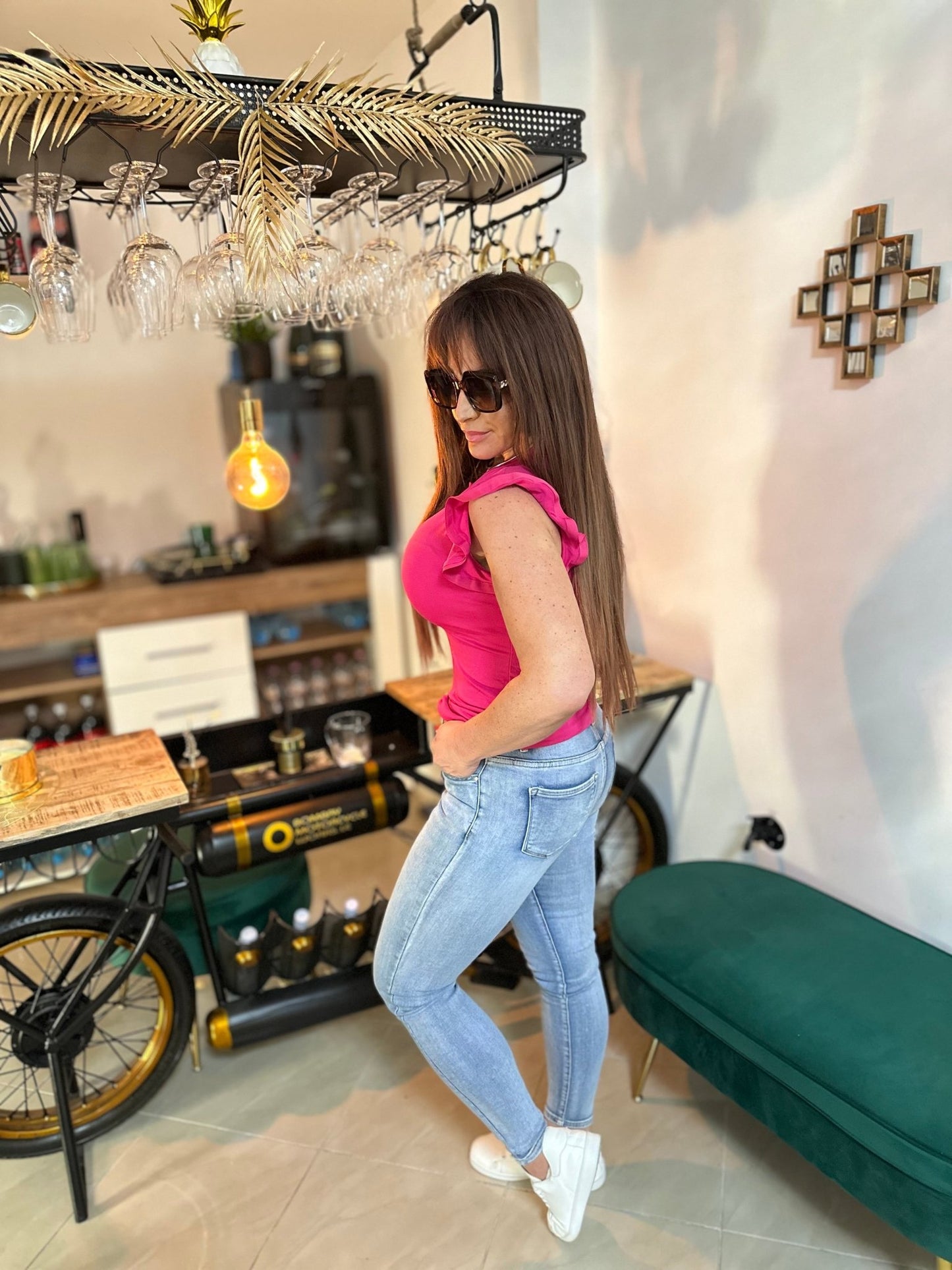 NICA pink fodros ujjú póló - BELADY