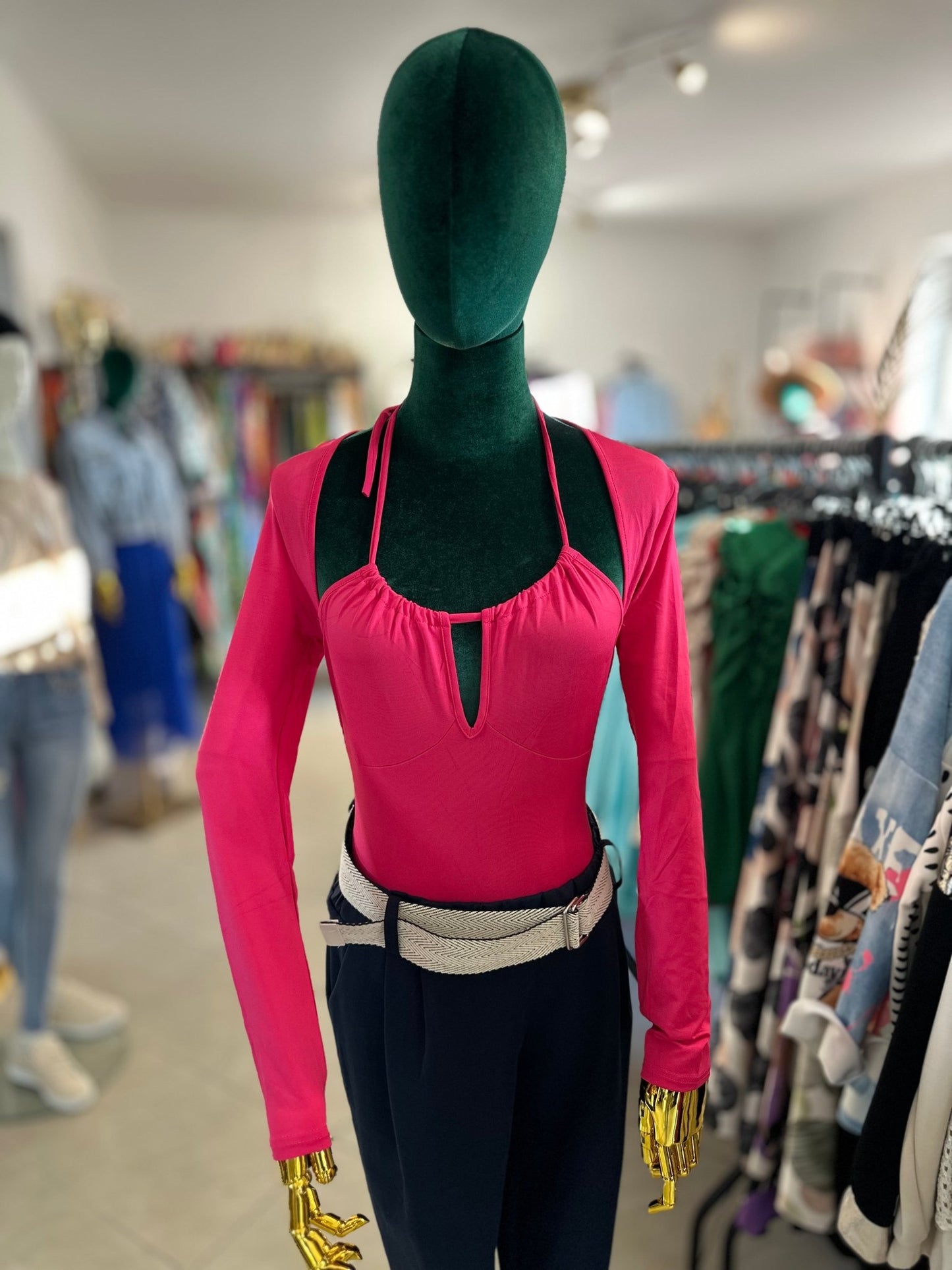 NINA pink hosszú felső / body - BELADY