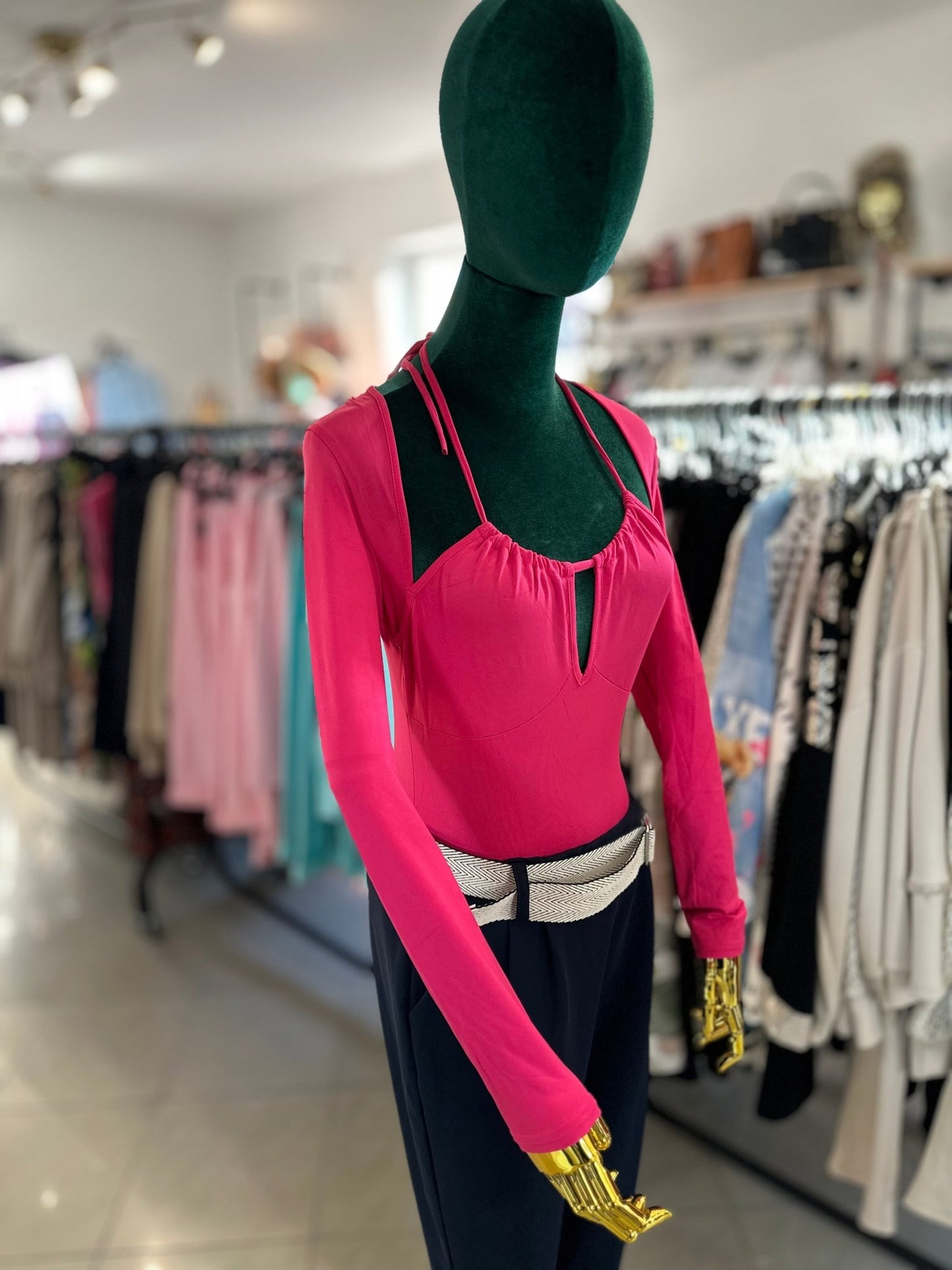 NINA pink hosszú felső / body - BELADY