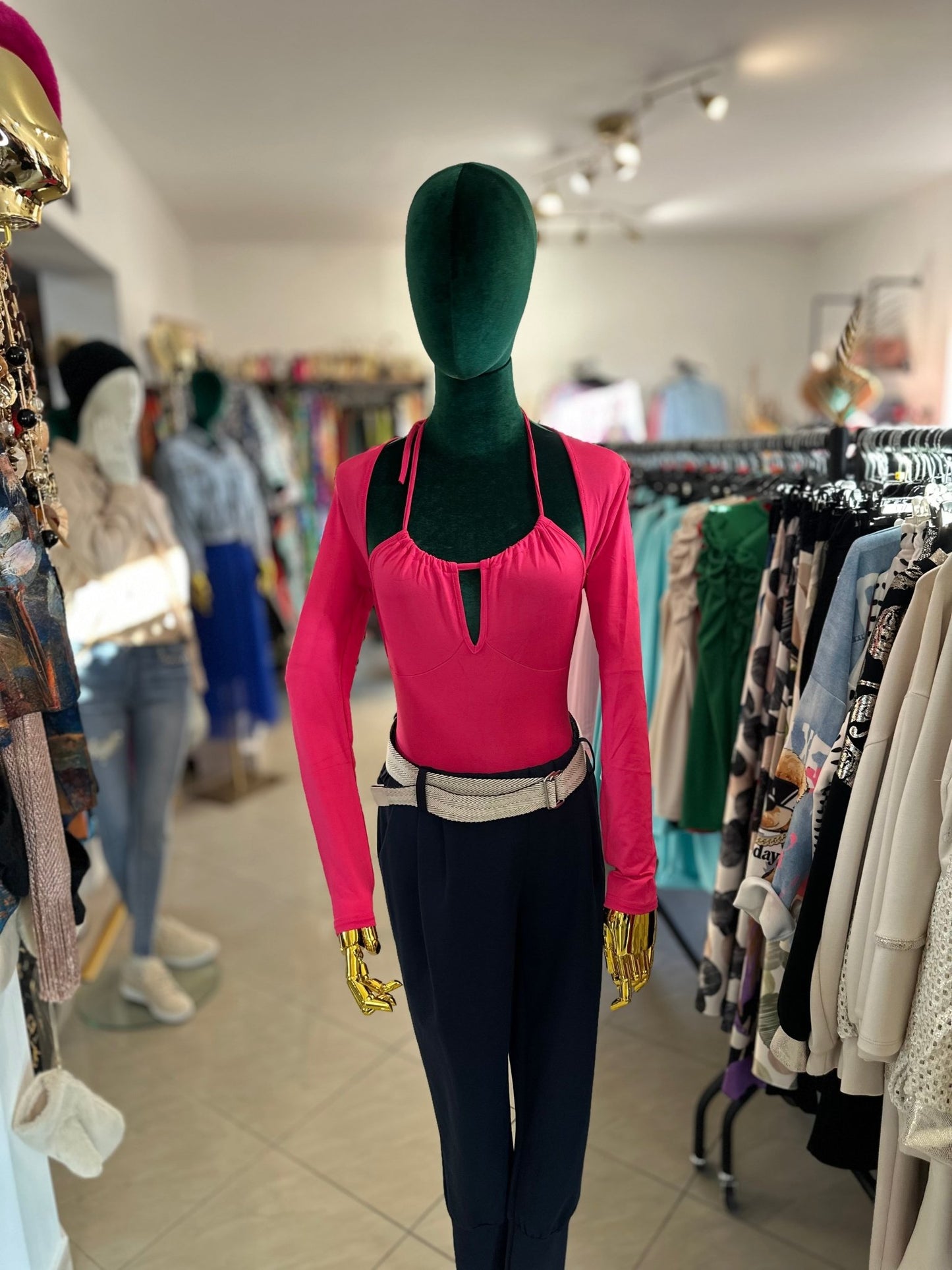 NINA pink hosszú felső / body - BELADY