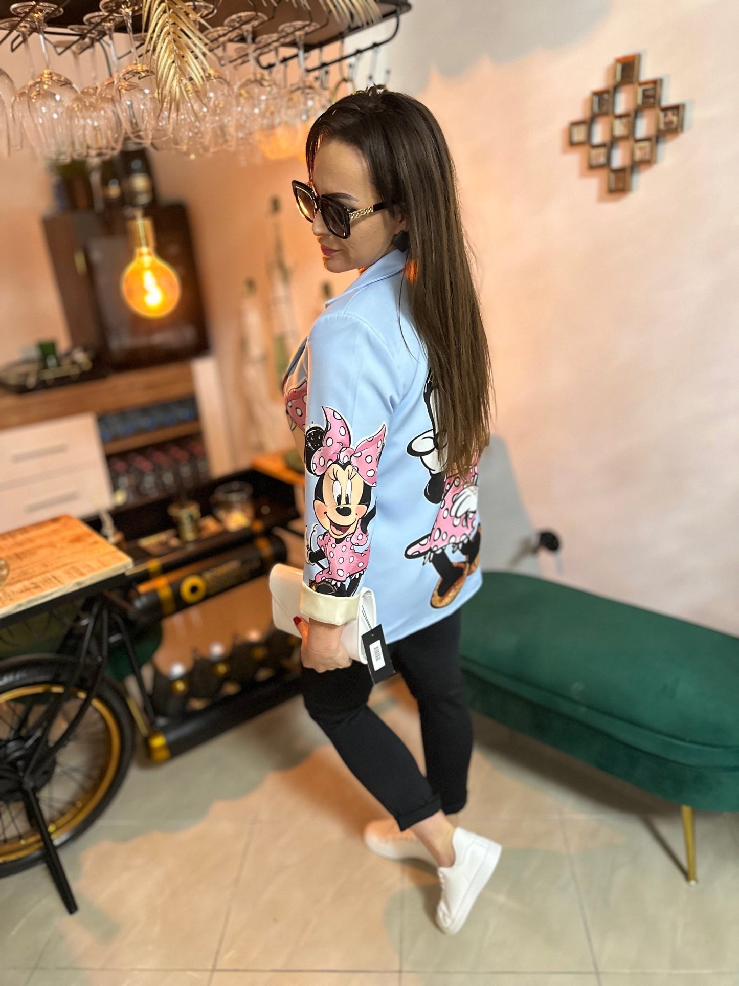 PALERMO egyedi MINNIE mintás baba kék zakó / blézer - BELADY