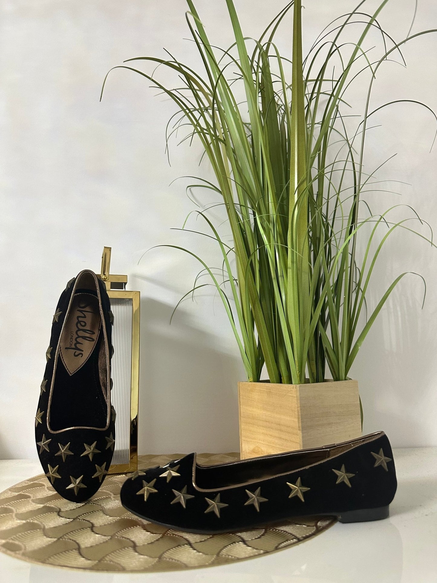SHELLYS fekete - bronz csillagos balerina cipő (EU37 - es) - BELADY