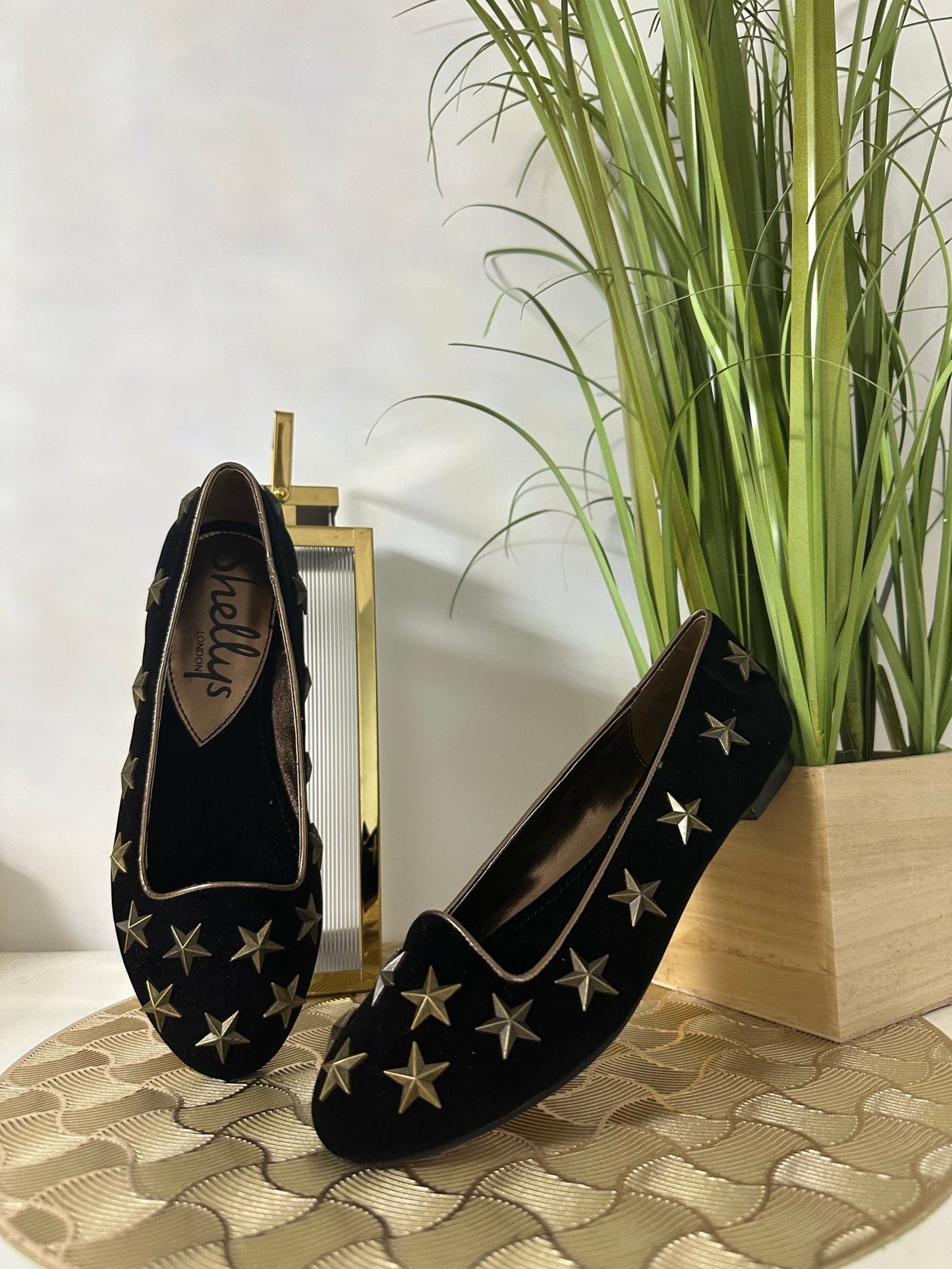 SHELLYS fekete - bronz csillagos balerina cipő (EU37 - es) - BELADY