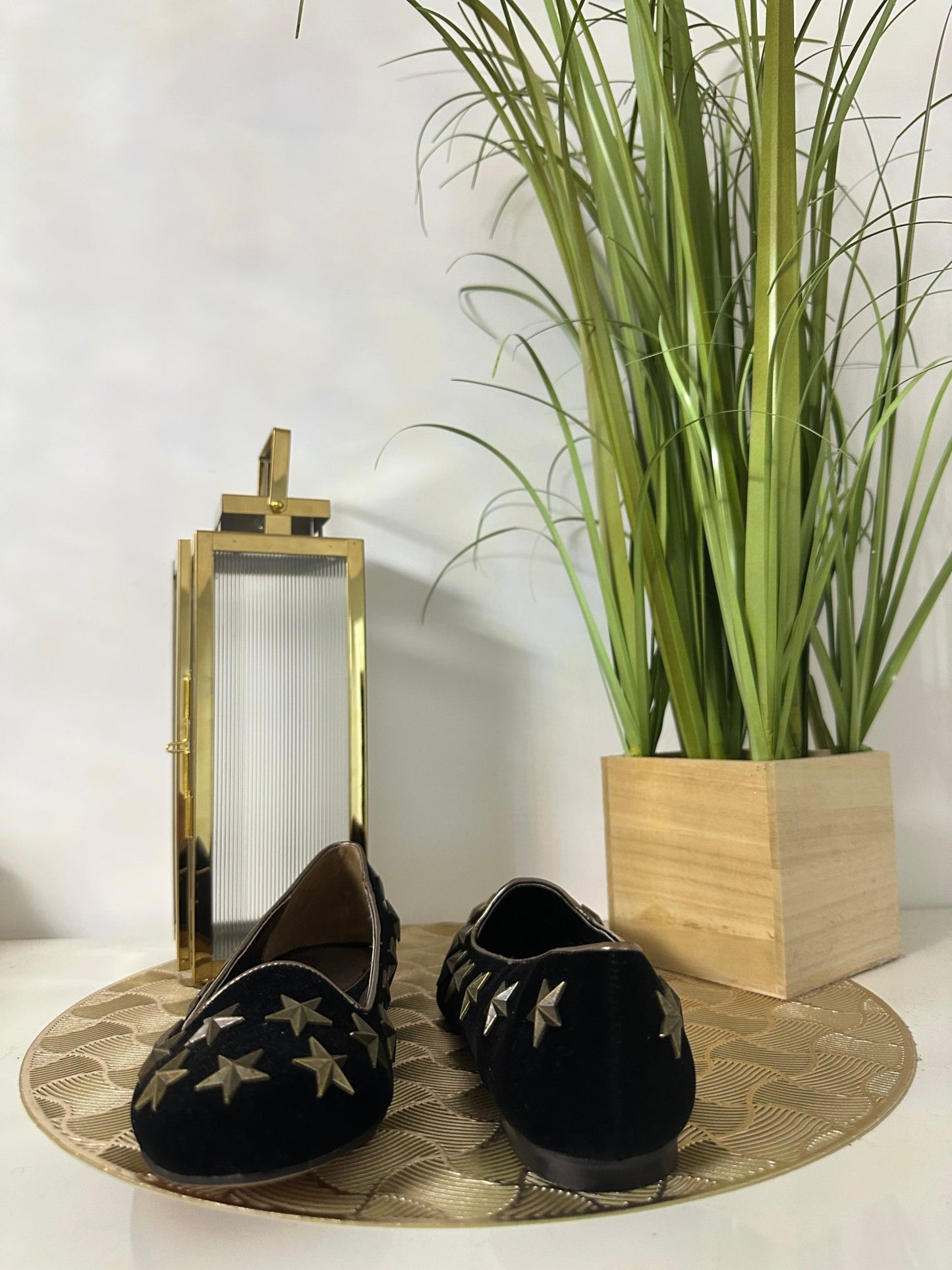 SHELLYS fekete - bronz csillagos balerina cipő (EU37 - es) - BELADY