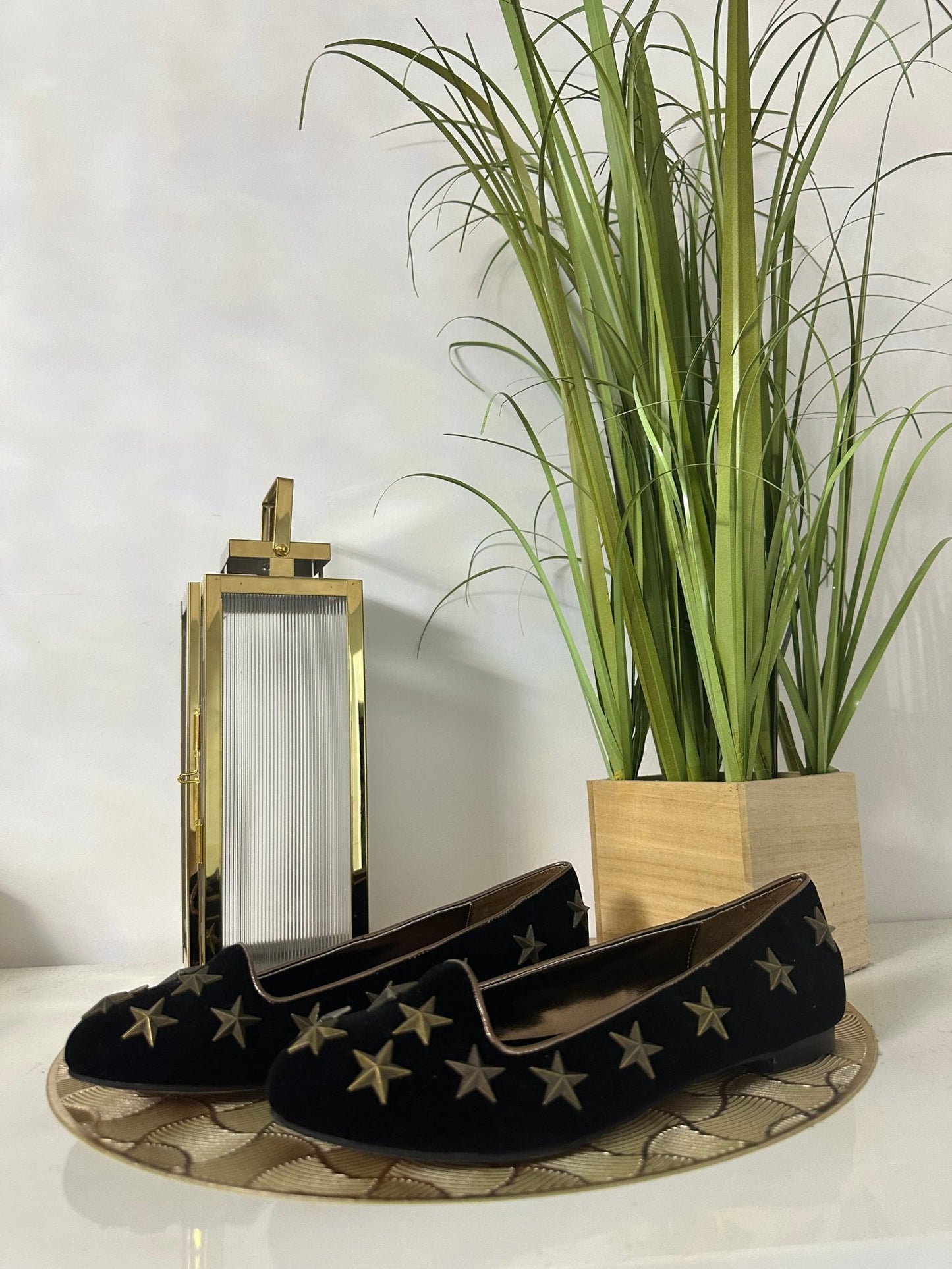 SHELLYS fekete - bronz csillagos balerina cipő (EU37 - es) - BELADY