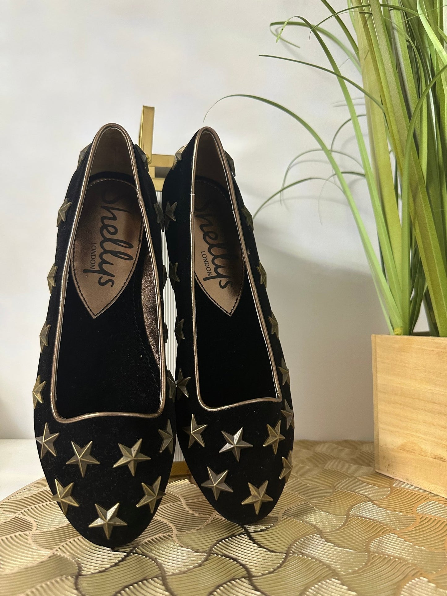SHELLYS fekete - bronz csillagos balerina cipő (EU37 - es) - BELADY