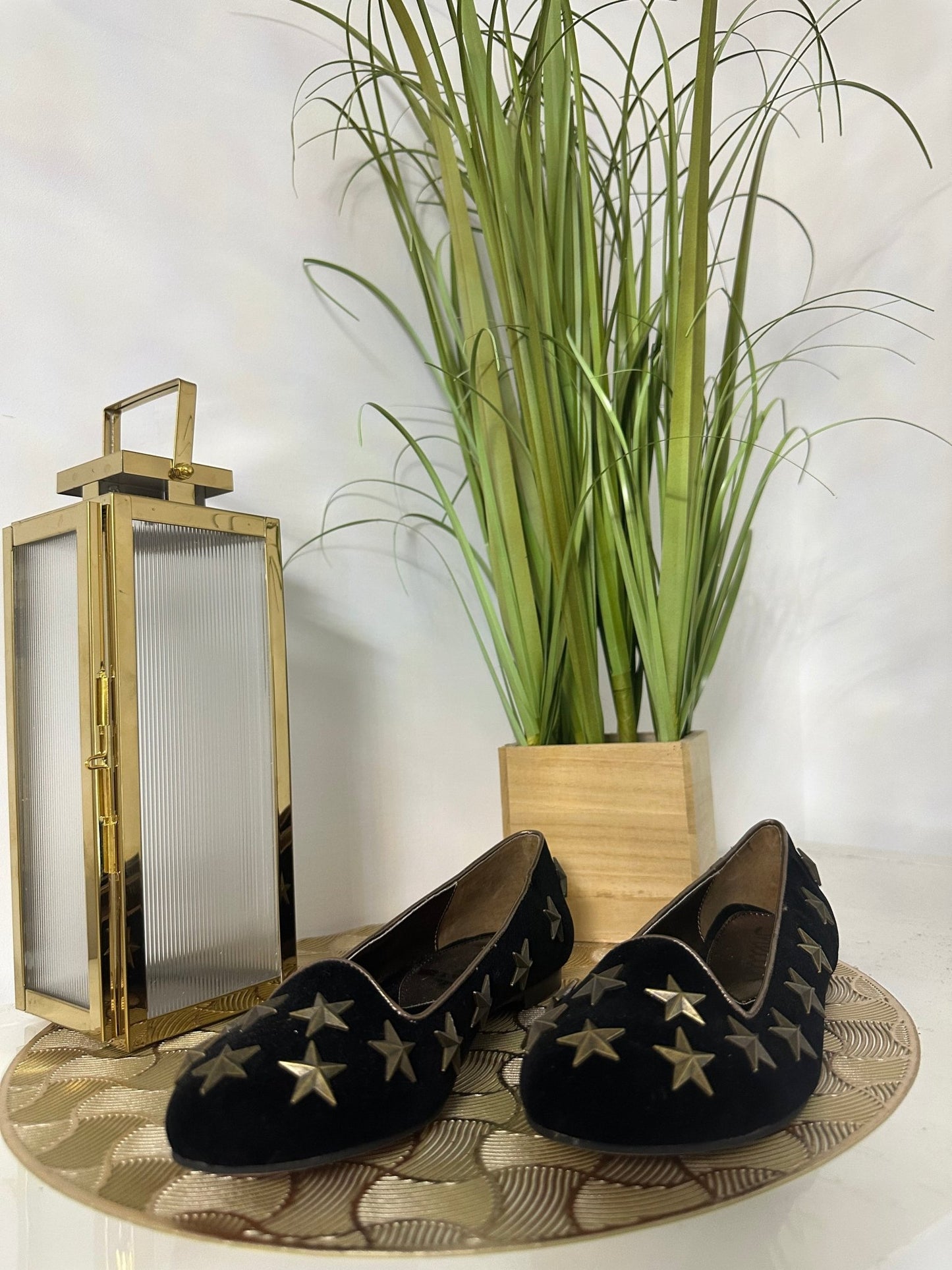 SHELLYS fekete - bronz csillagos balerina cipő (EU37 - es) - BELADY