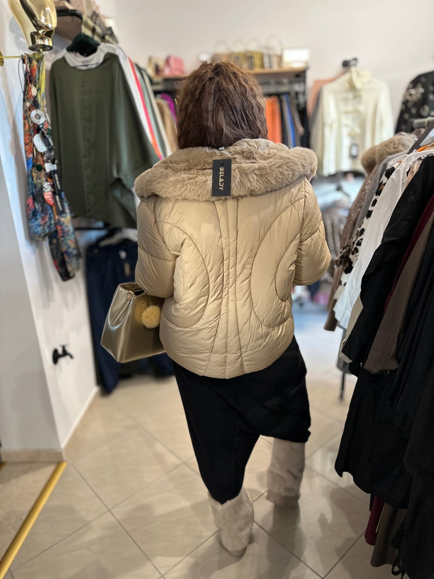 SHIELA világos barna színű téli kabát - BELADY