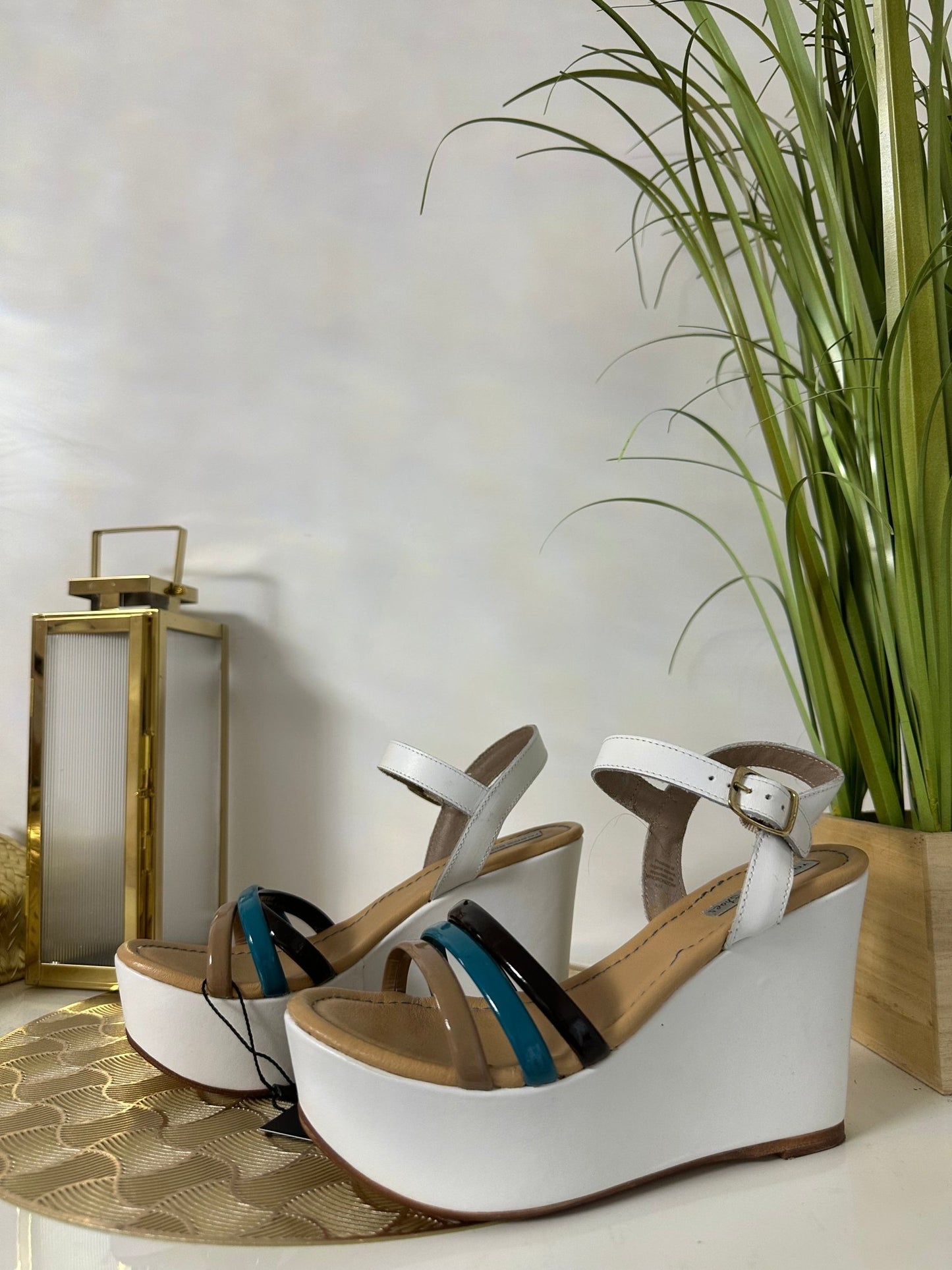 TOSCA BLU SHOES fehér magas talpú szandál (EU36 - os) - BELADY