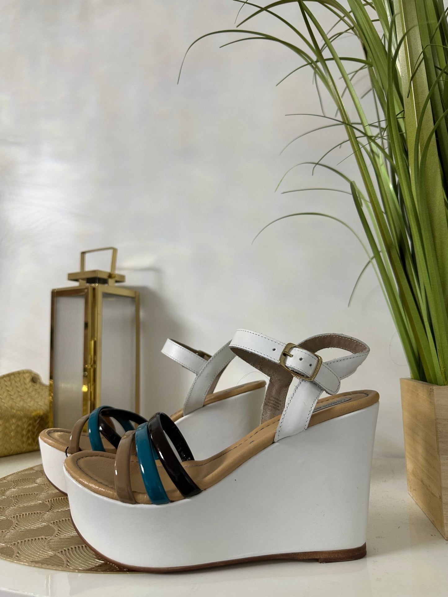TOSCA BLU SHOES fehér magas talpú szandál (EU36 - os) - BELADY