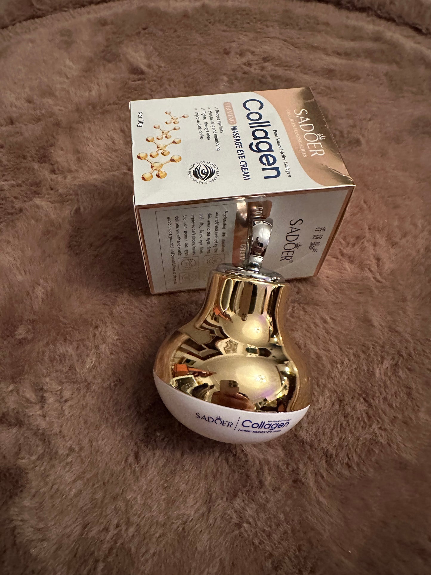 SADOER Collagen Firming Massage Eye Cream LED masszázsfejjel – 30 g