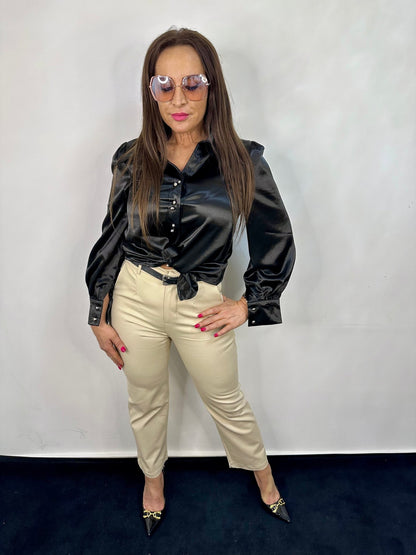ARIANA fekete ing, blúz, felső - BELADY