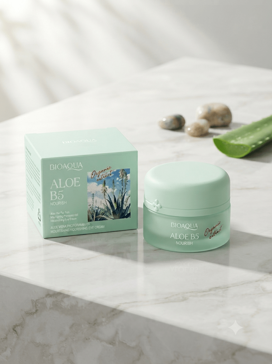 Bioaqua Aloe B5 Nourish – Aloe verás és provitamin B5-ös tápláló szemkörnyékápoló krém - BELADY