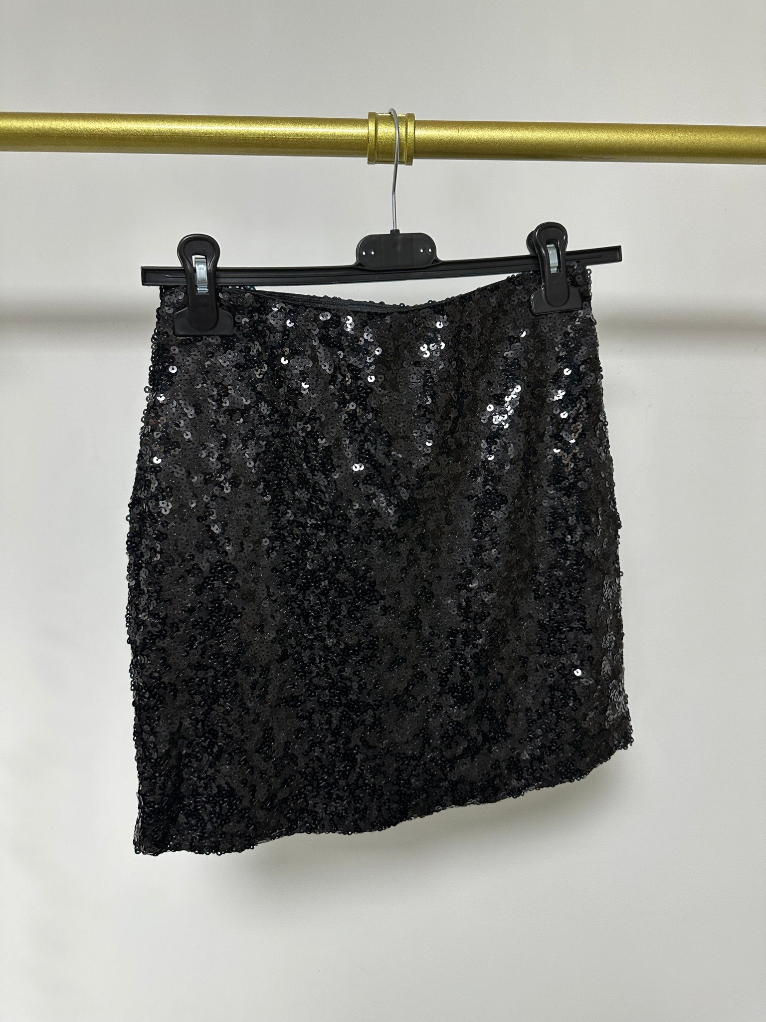 CARMEN fekete flitteres mini szoknya - BELADY