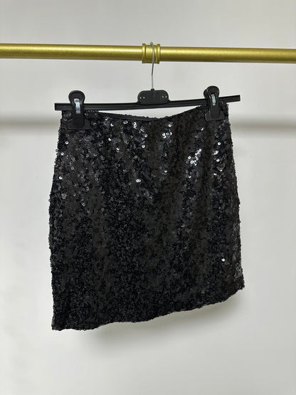 CARMEN fekete flitteres mini szoknya - BELADY