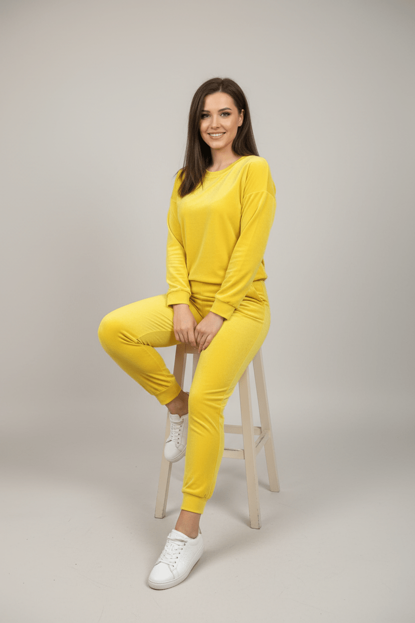DANIELLE sárga színű melegítő szett - BELADY
