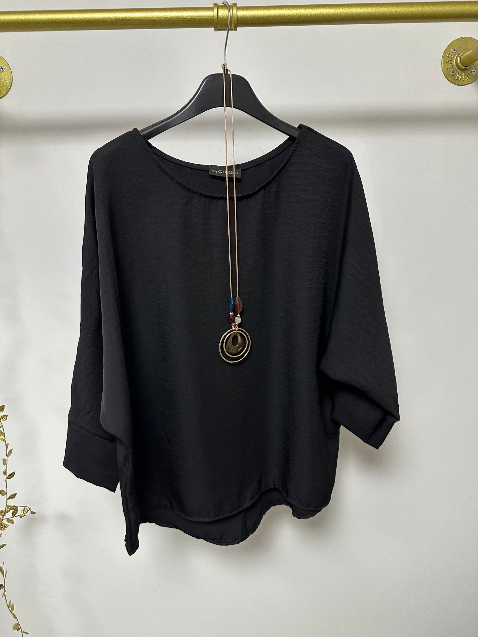 ERA fekete bő felsõ nyakláncal - BELADY