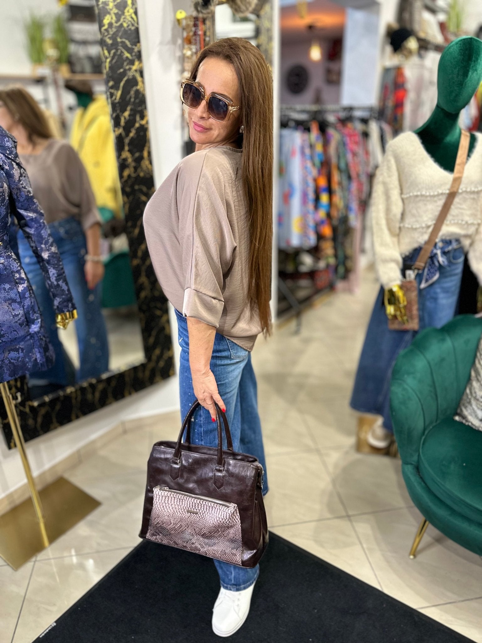 ERA mogyoró barna bő felsõ nyakláncal - BELADY