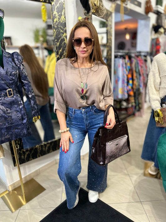 ERA mogyoró barna bő felsõ nyakláncal - BELADY