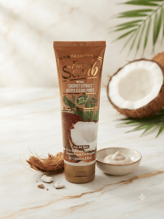 FASHION Coconut Extract Facial Scrub – Kókuszos arcradír a tiszta bőrért - BELADY